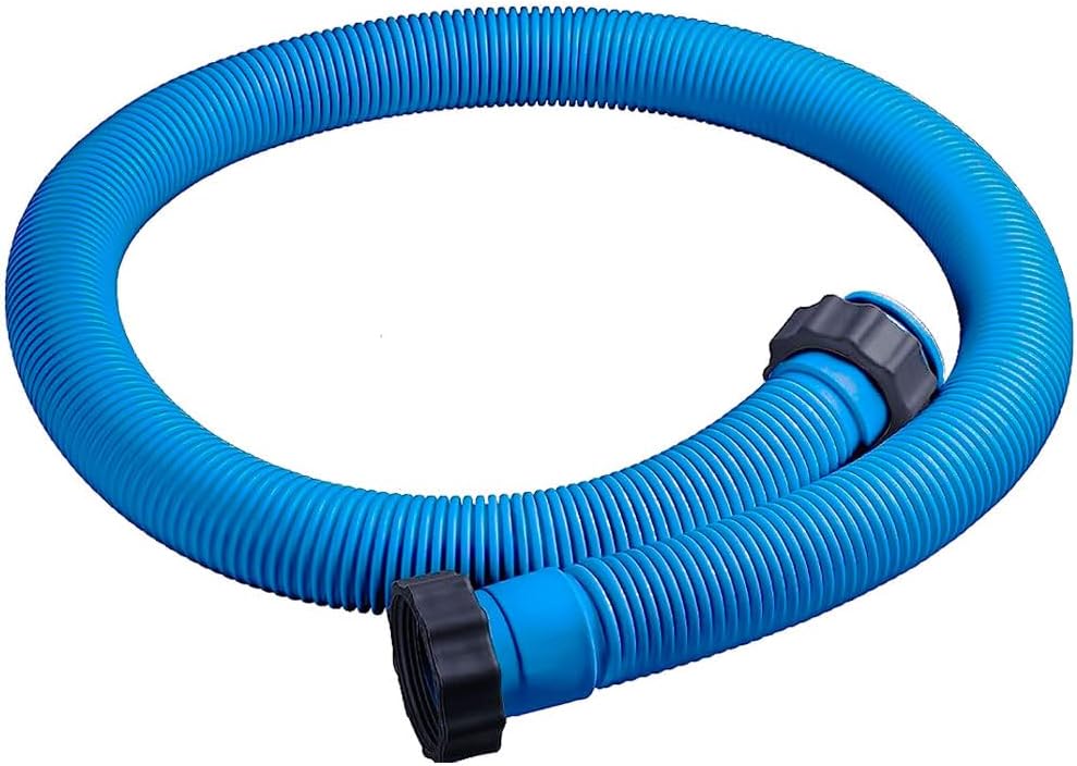 1-1/2 Inch × 59 Inch Accessory Pool Pump Replacement Hose for Pool Sand Filters & Saltwater Systems with 1,500 to 2,500 GPH Capacity (2 pack white)