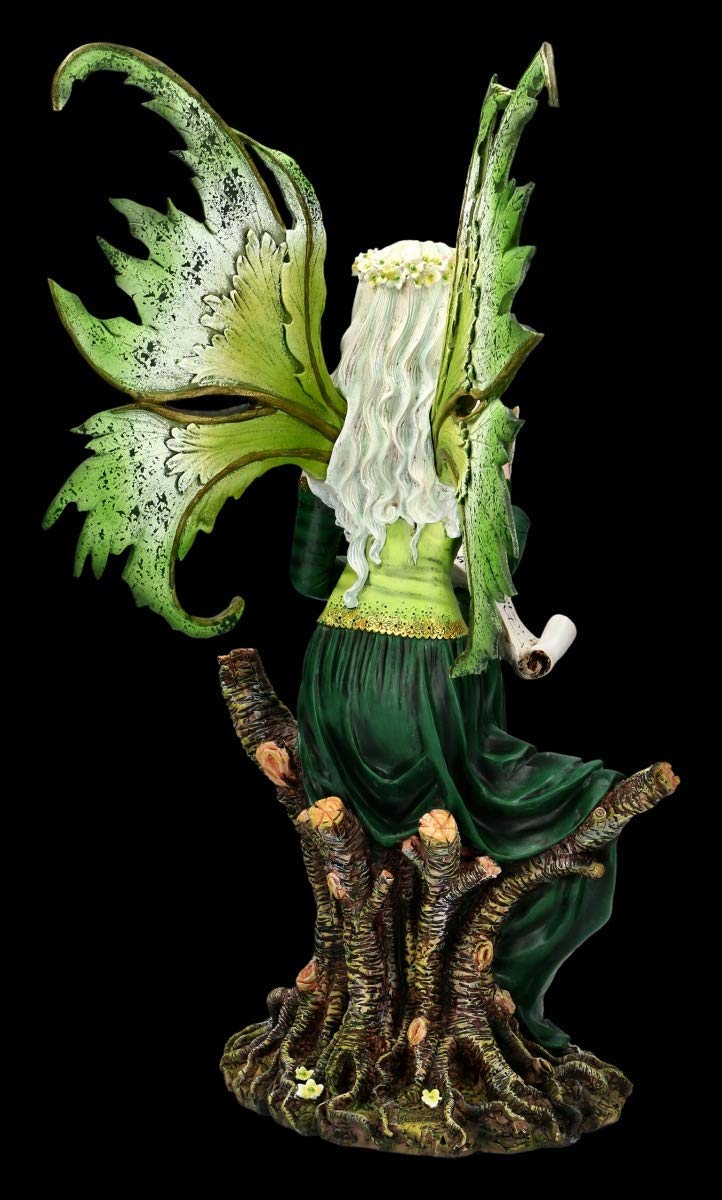 Figuren Shop GmbH Große Feen Fantasy-Figur - Prinzessin Gaia Feenfigur, Engel, Dekofigur, Dekoartikel, mit dekorierten Halbedelsteinen, H 51 cm