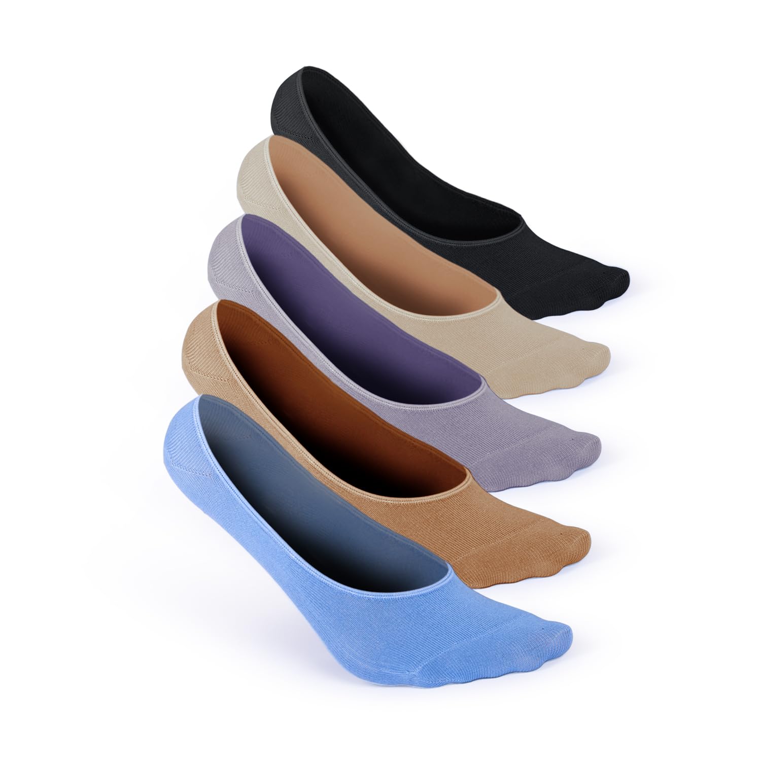 Socks Sutra Unisex No-Show Footlet Socks (Pack of 5) | Cotton Spandex, Low-Cut Invisible Fit | Anti-Slip Heel, Seamless Toe & Odor-Resistant-image-27