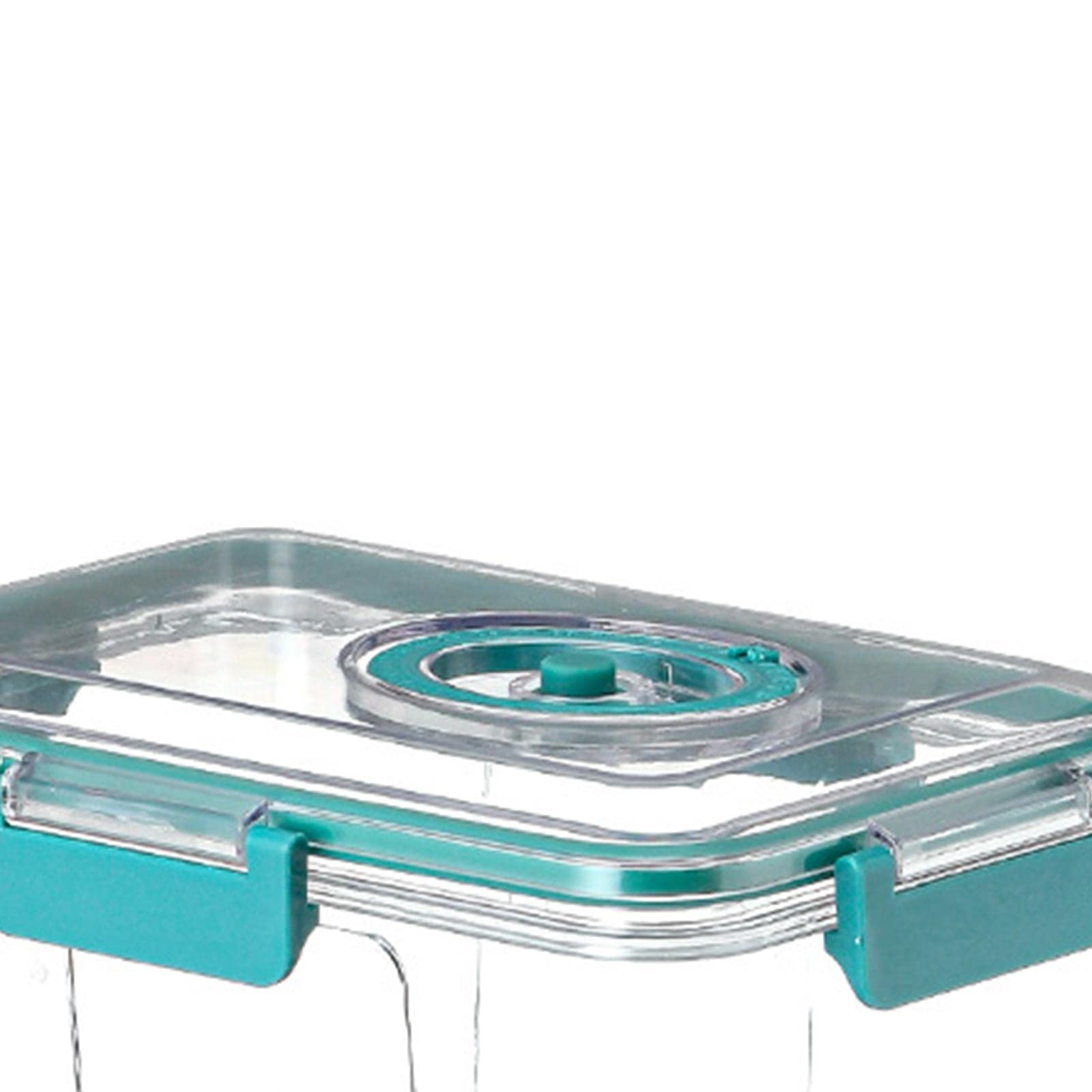 Baoblaze Vacuum Contenant Boîte Alimentaire Récipient Préservation sous Vide Récipient Plastique avec Pompe Manuel Fermeture Robuste Adapté pour Cuisine Bureau, Vert 2.5L