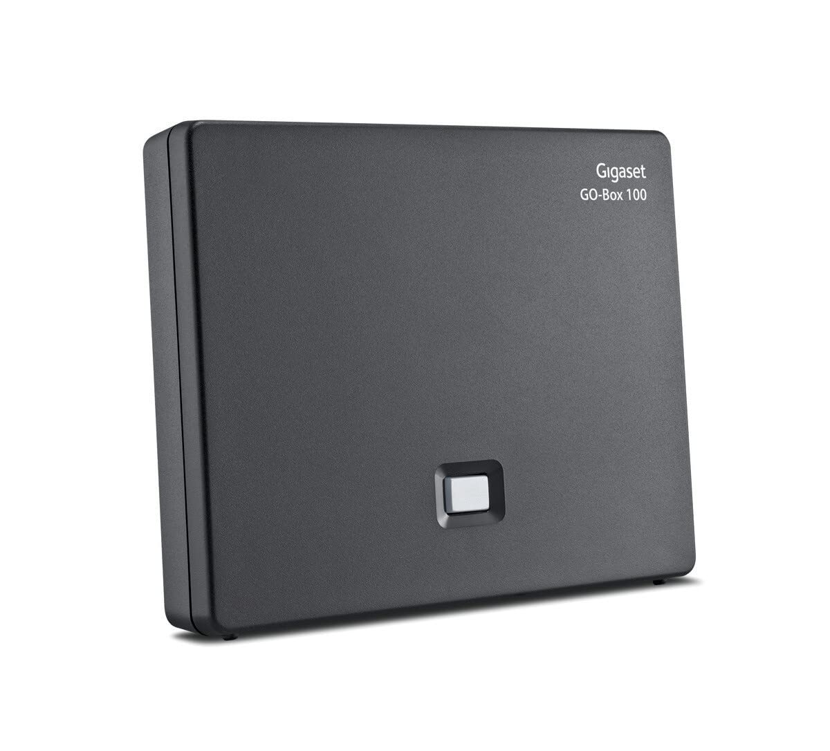 Gigaset DECT Base Station GO Box 100 - Connection Analogue via TAE Connection or LAN Cable to Your Router - Compatible with 6 Gigaset Handsets, in Black