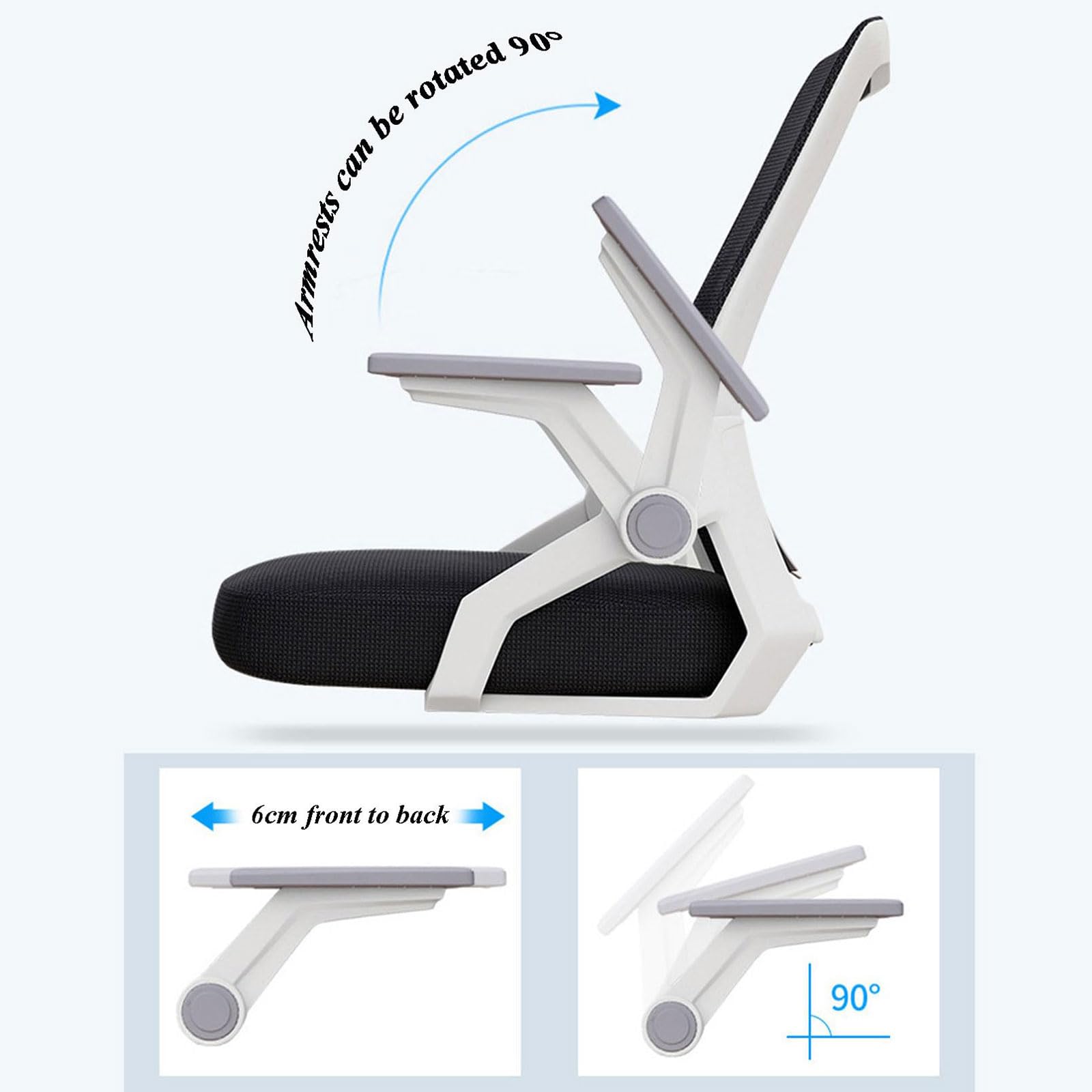 Silla De Oficina Ergonómica, Silla De Gaming con Respaldo Alto Ajustable, Silla De Trabajo Reclinable, Cómoda Y Giratoria 360°, para Personas Altas Y Corpulentas, con Soporte Lumbar