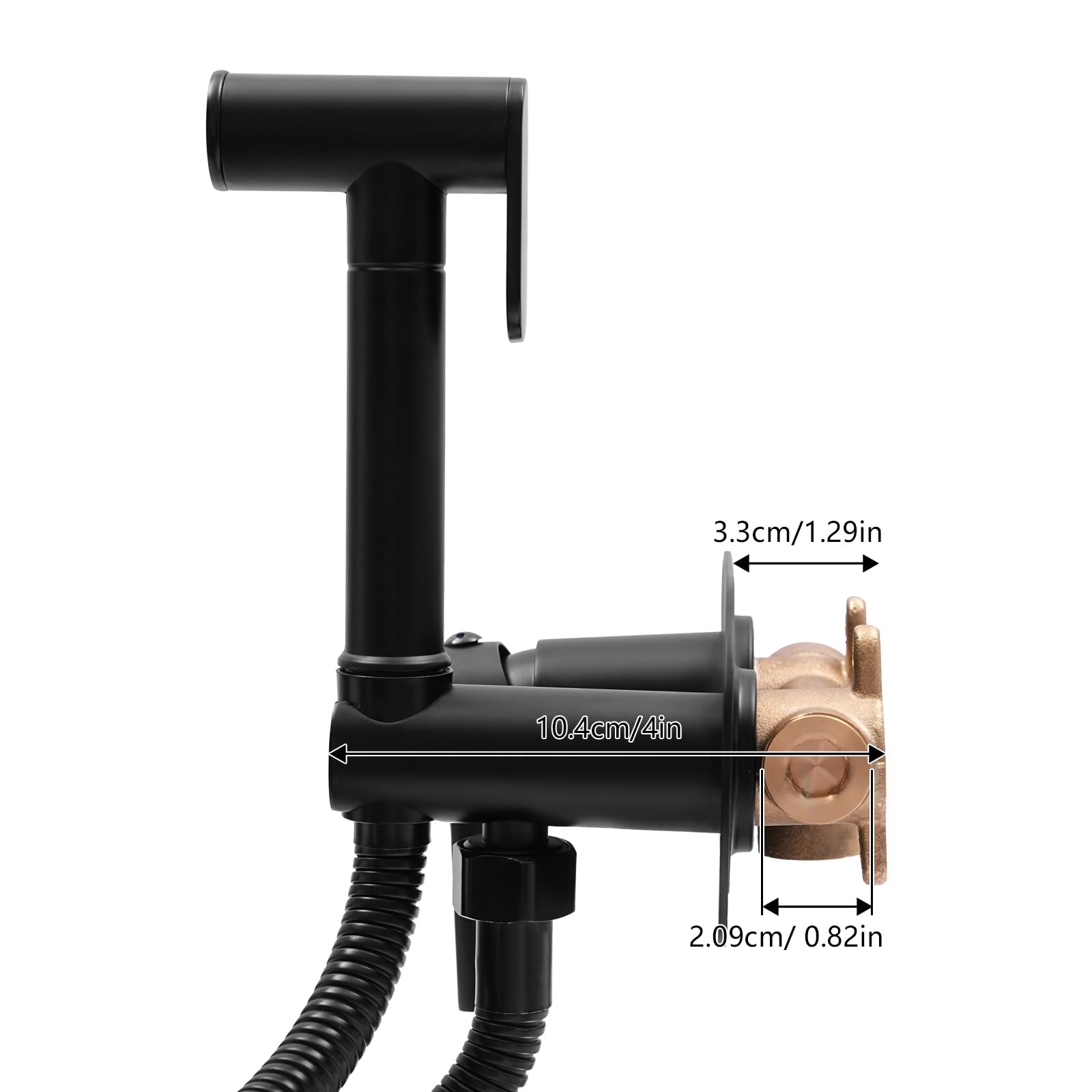 Unterputz-Dusch-WC-Pistole,UP-Dusch-WC-Aufsatzpistole für die Toilette,Druckverstärk-WC-Duschkopf Set,Einbausatz Druck-Bidetpistole mit Standard G1/2 Anschluss,für die tägliche Körperpflege (Schwarz)
