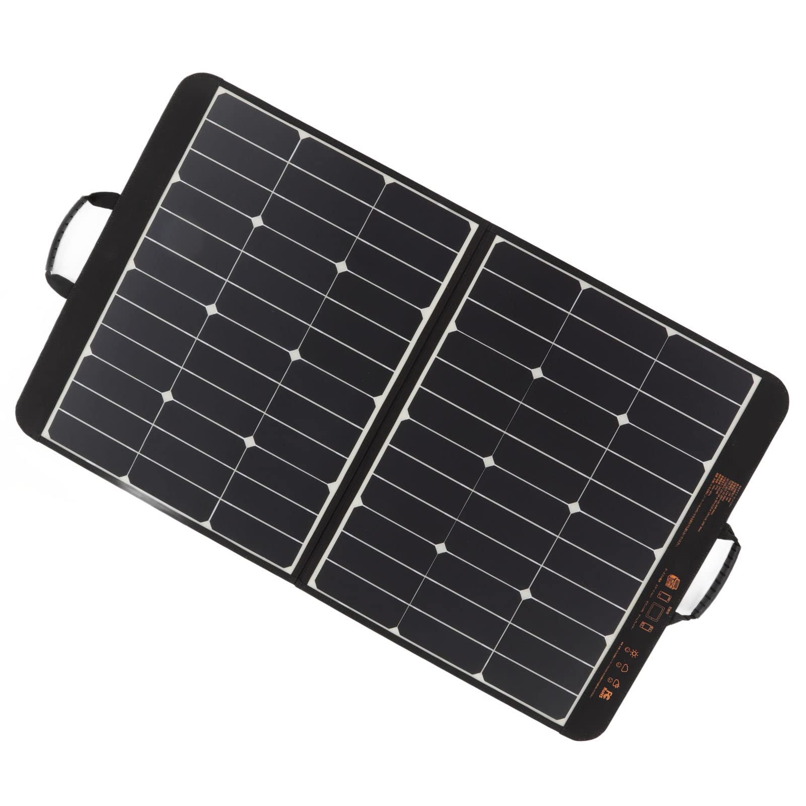 Składana ładowarka do Paneli Słonecznych, 60 W z Wyjściem 18 V DC do Przenośnych Elektrowni Outdoor Camping Van RV Trip