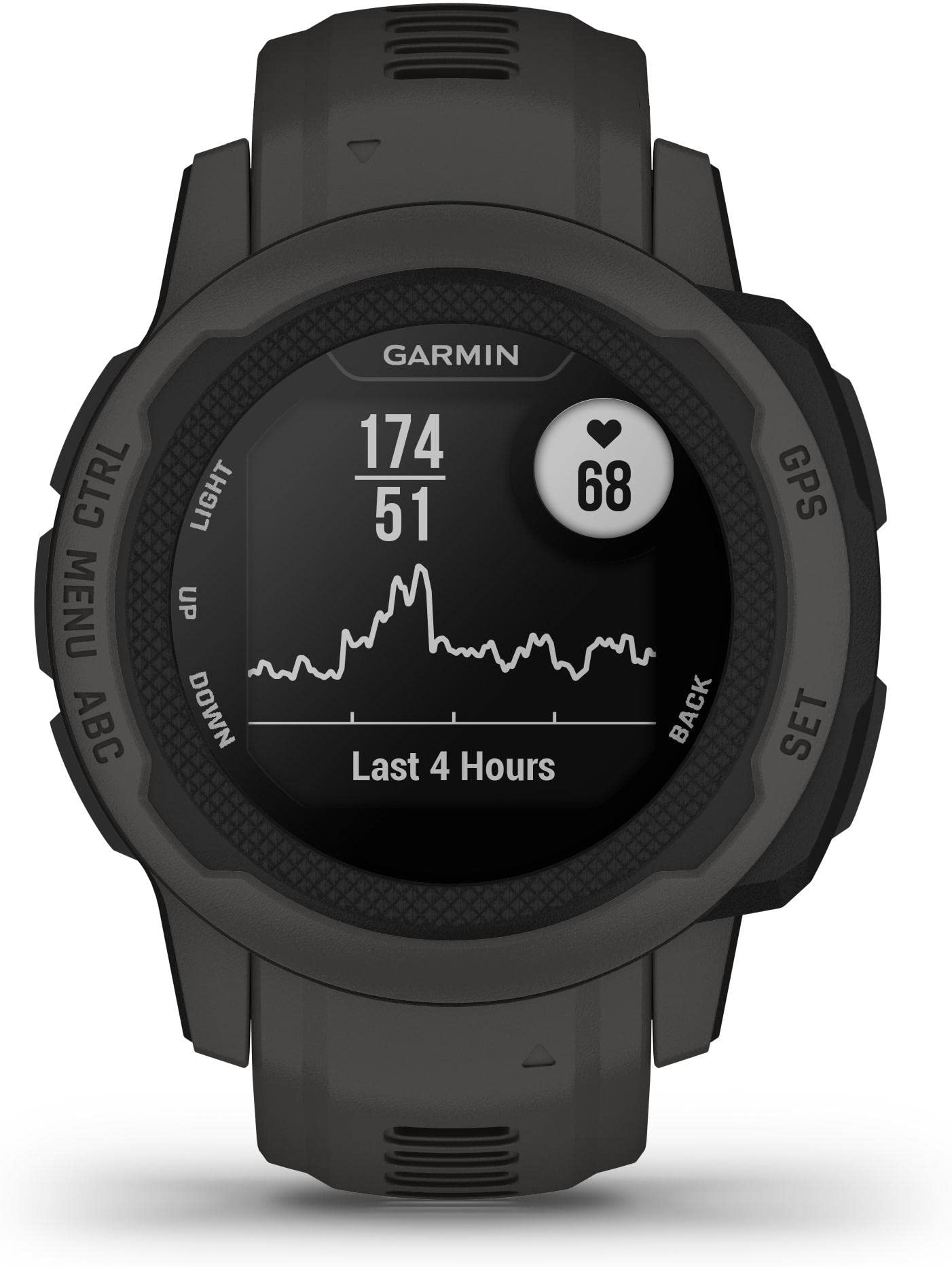Garmin Instinct 2S, Smartwatch, 40mm, Rugged design, Autonomia 21 giorni, +30 app multisport, GPS, Cardio, SpO2, Activity Tracker 24/7, Connect IQ (Graphite)