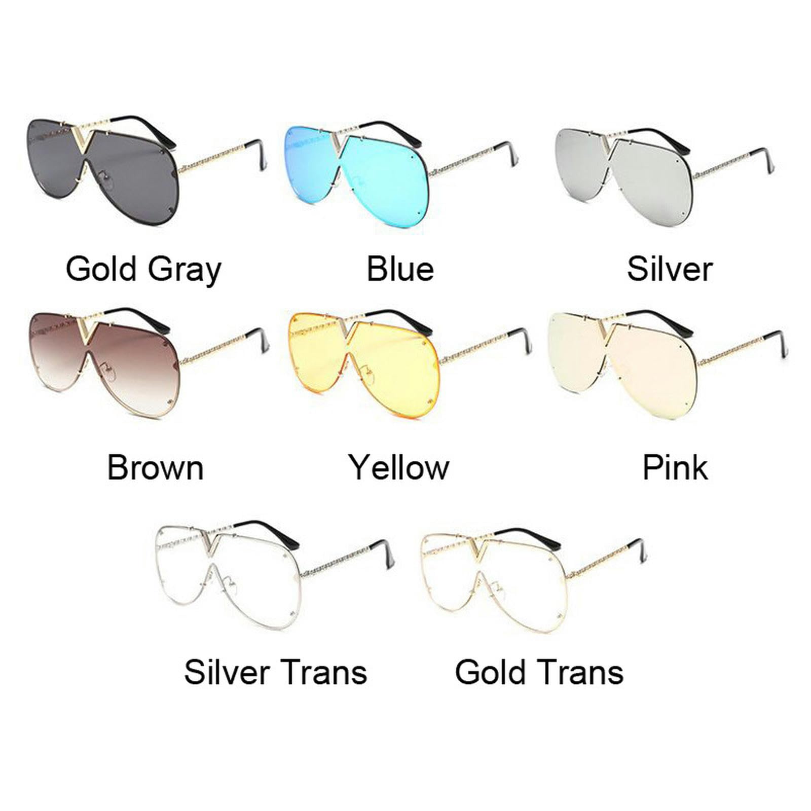 NOGRAX Okulary oversize okulary przeciwsłoneczne mężczyźni kobiety vintage gradient luksusowe metalowe okulary przeciwsłoneczne męskie damskie jedna soczewka