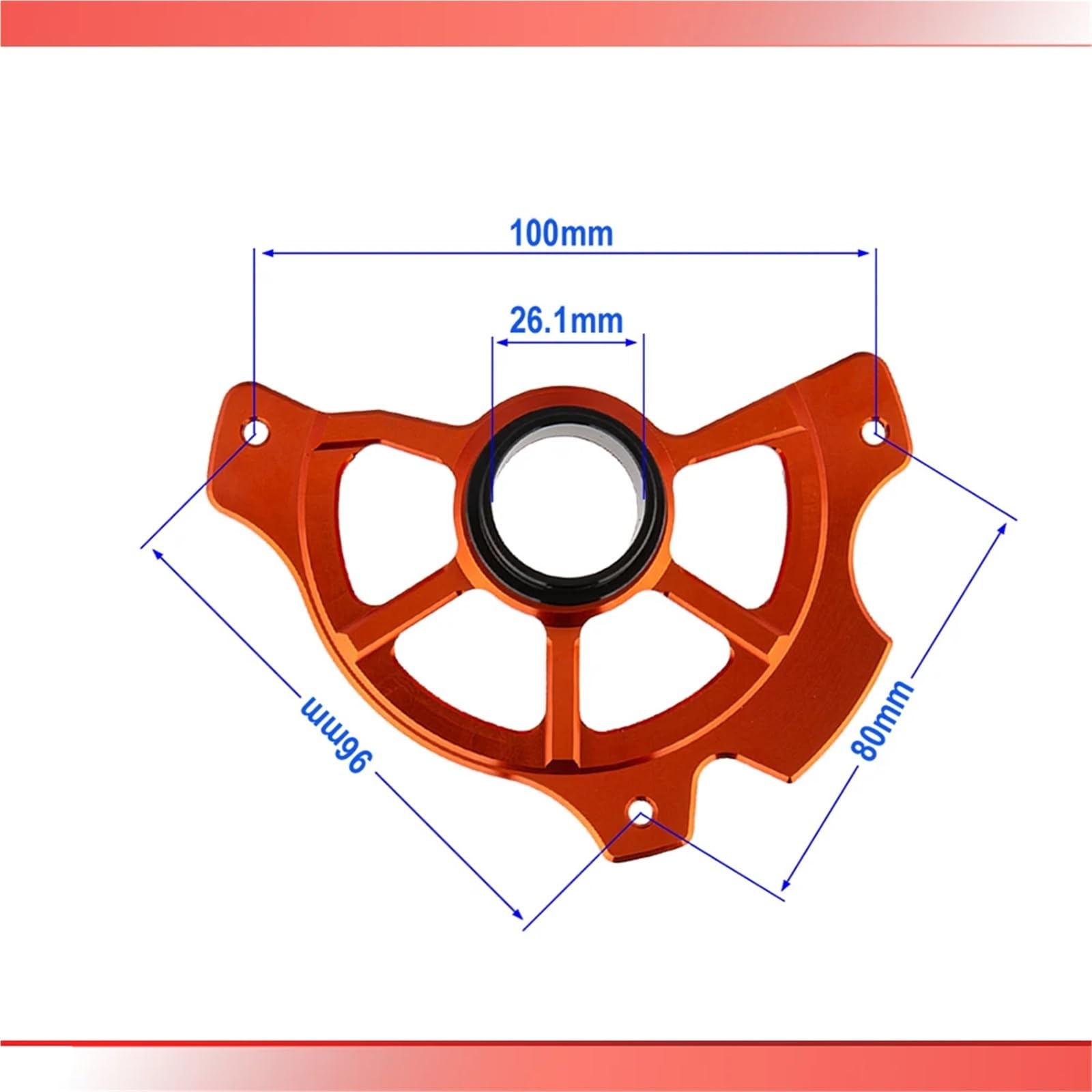 Protezione disco freno posteriore Adatto Per KTM Per Husqvarna 125-400 450 530 SX SXF XC XCF EXC EXCF TC FC 2015-2022 Protezione Disco Freno Anteriore Da 22 Mm E 26(22MM Black orange)