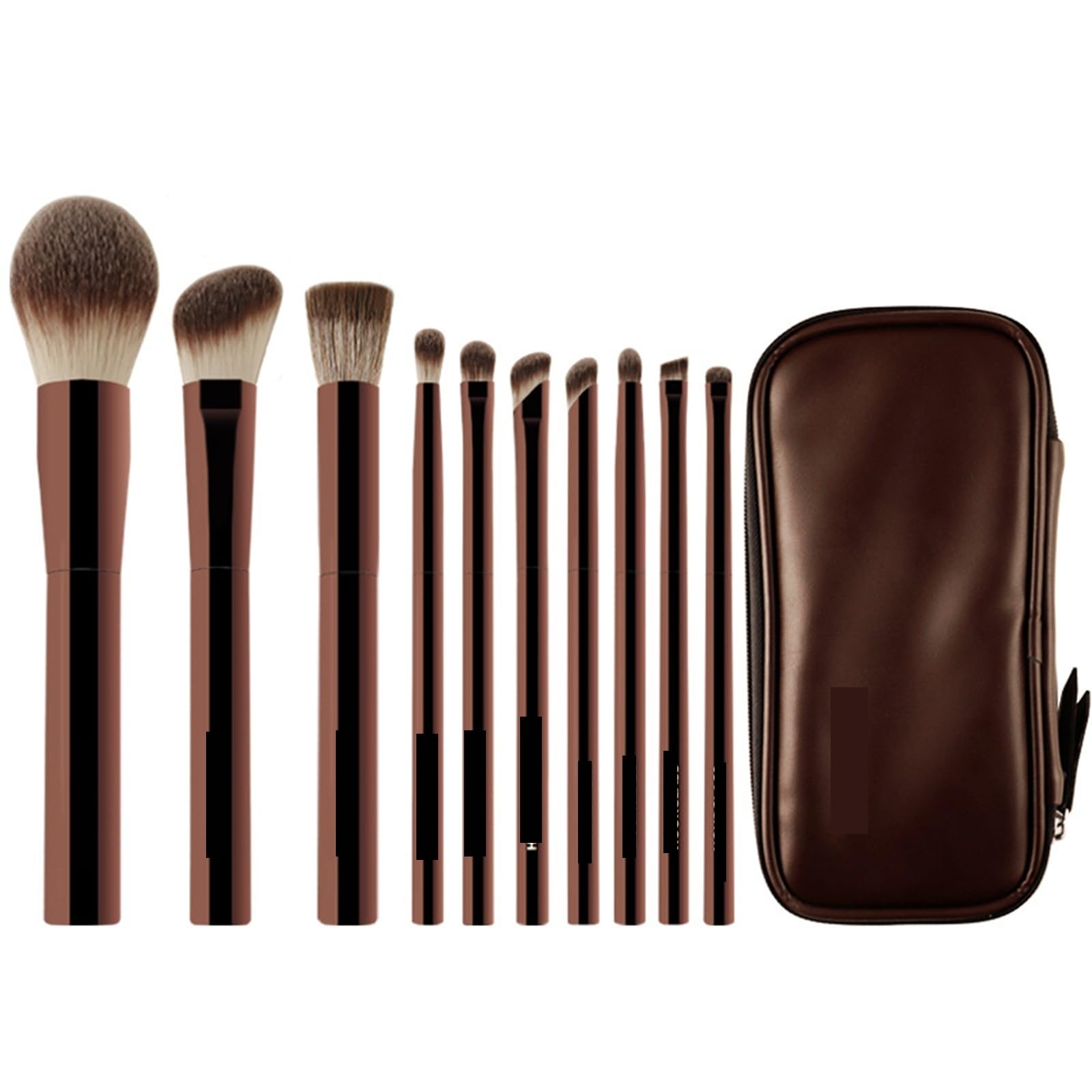 Juego de Brochas de Maquillaje Set De Maquillaje 10 Piezas Con Polvos, Colorete, Base, Brocha For Sombras Ojos Profesional