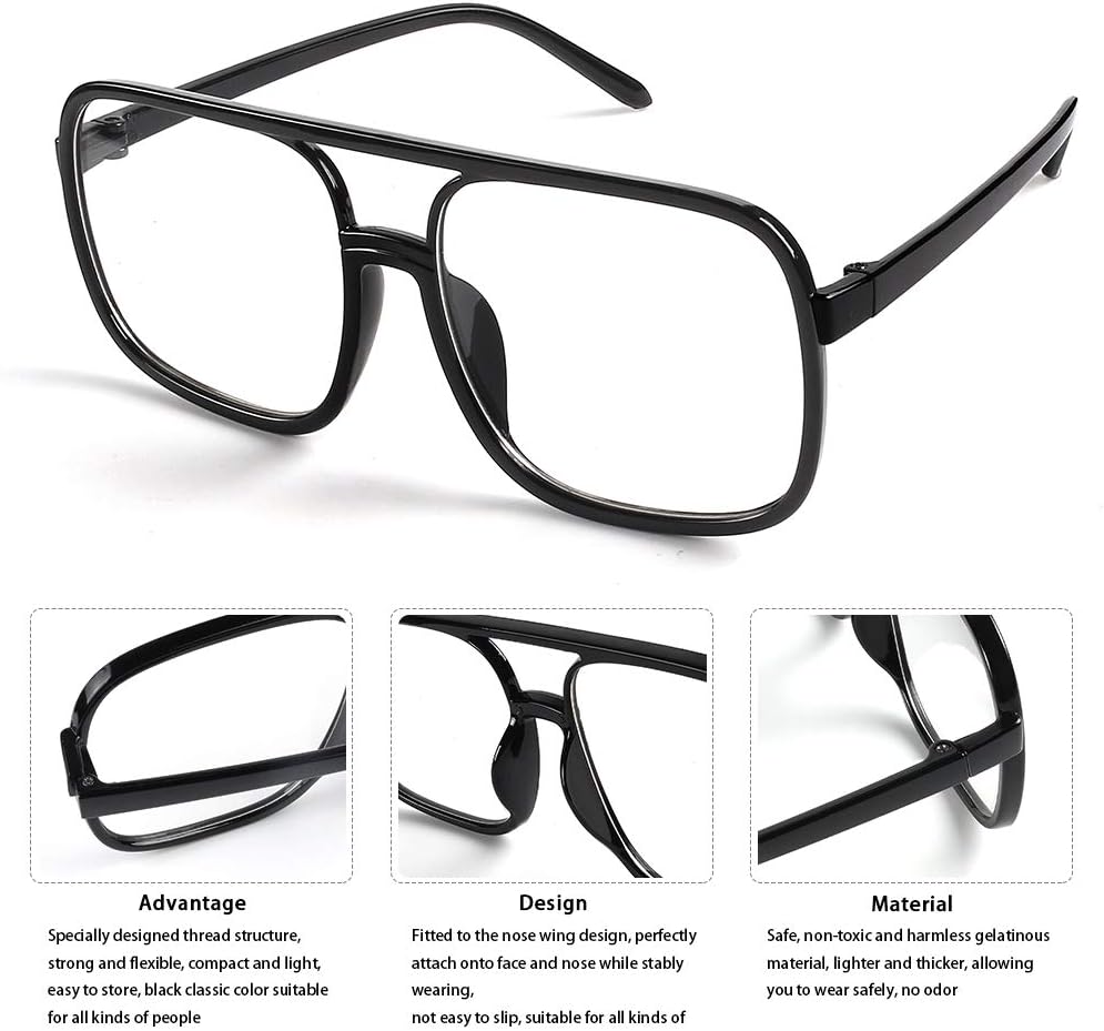 Beelittle 80s/90s Hip Hop Costume Kit Cool Rapper Outfits,Bucket Hat Sunglasses Gold Plated Chain - Image 5