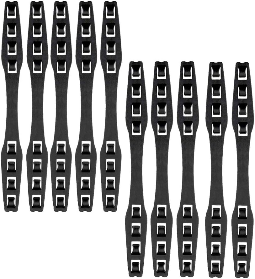 Reinforced 10PCS Mask Ear Strap Hook Mask Extenders Holder The Hat Headband Hook (Not Suitable for Masks with Too Thick mask Rope!!!)(P02-10PC, Black)