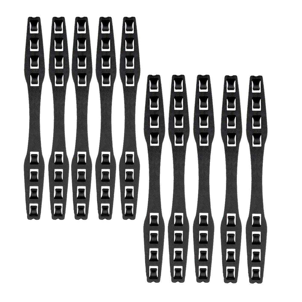 Reinforced 10PCS Mask Ear Strap Hook Mask Extenders Holder The Hat Headband Hook (Not Suitable for Masks with Too Thick mask Rope!!!)(P02-10PC, Black)
