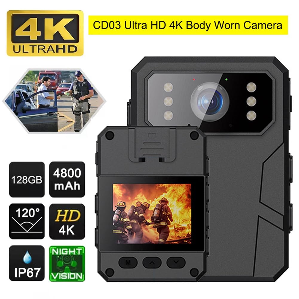 Mini Caméra Numérique 2K/4K/1080P, Enregistreur Vidéo de Sport DV DVR, Caméra Corporelle, Enregistreur de Surveillance sur Site, Vision Nocturne Infrarouge