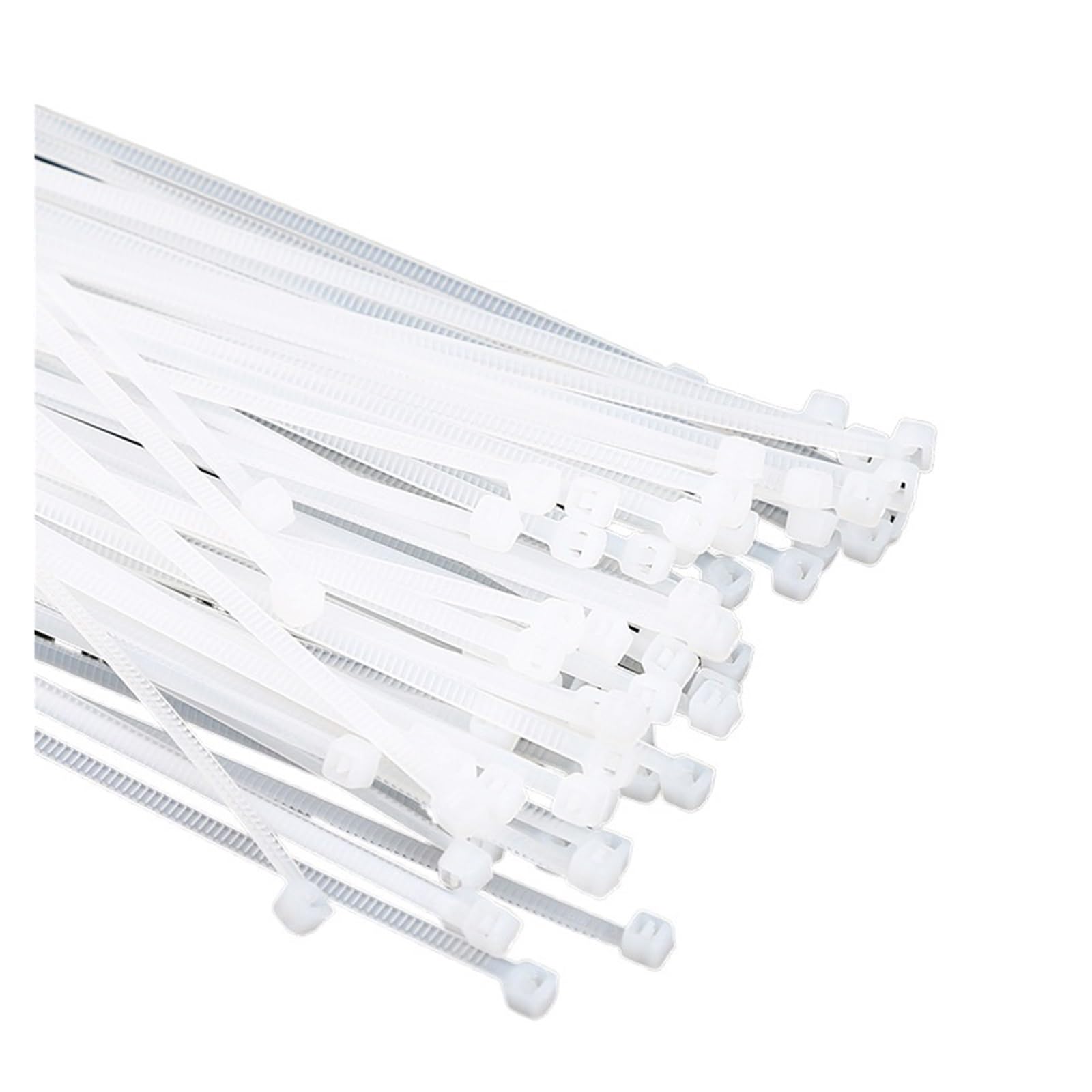 assortimento di Fascette per Cavi,Fascette per, Fascetta fermacavi in ​​Nylon di plastica autobloccante da 100 Pezzi 2,5 * 200 mm Nera SOWQWE(White,2.5x150mm)