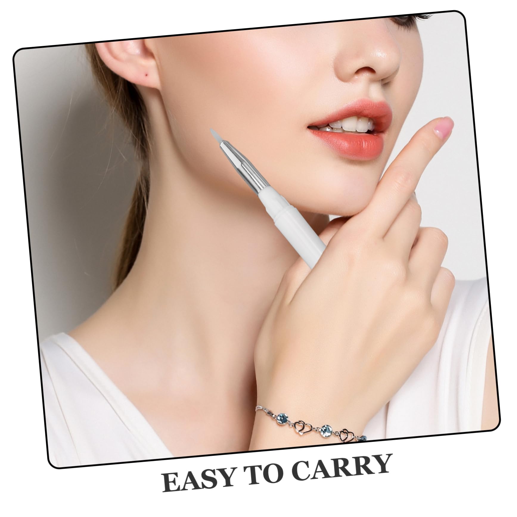 Ipetboom Professional Silicone Lip Brush Set 4pcs Portable Makeup Tools for Women Gentle on Skin Easy Application