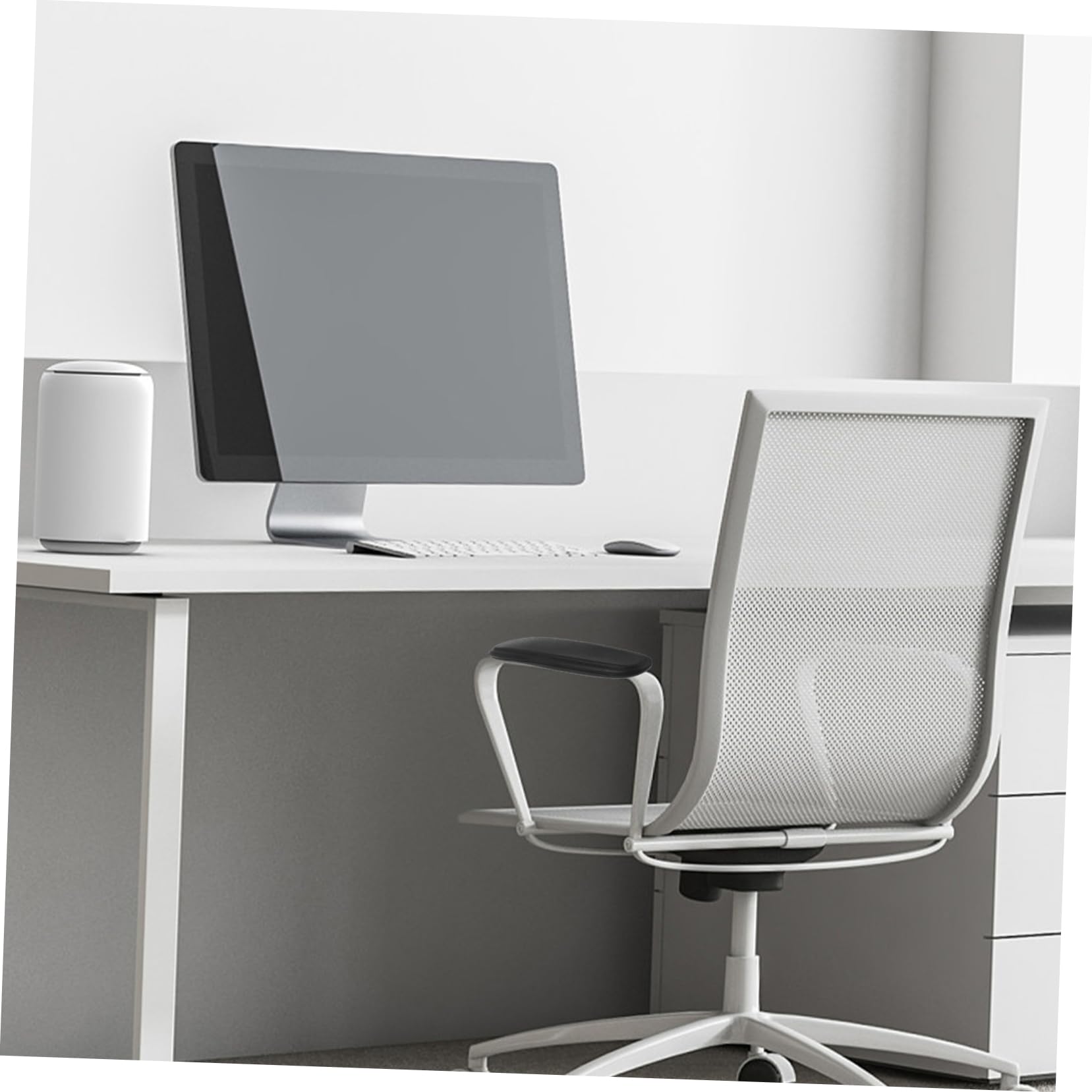 Bürostuhl Armlehnenpolster im Klassischen Schwarz 2 Stück aus Weichem Pu Leder rutschfest und Ergonomisch Einfache Montage Passend für Büro und Arbeitsstühle