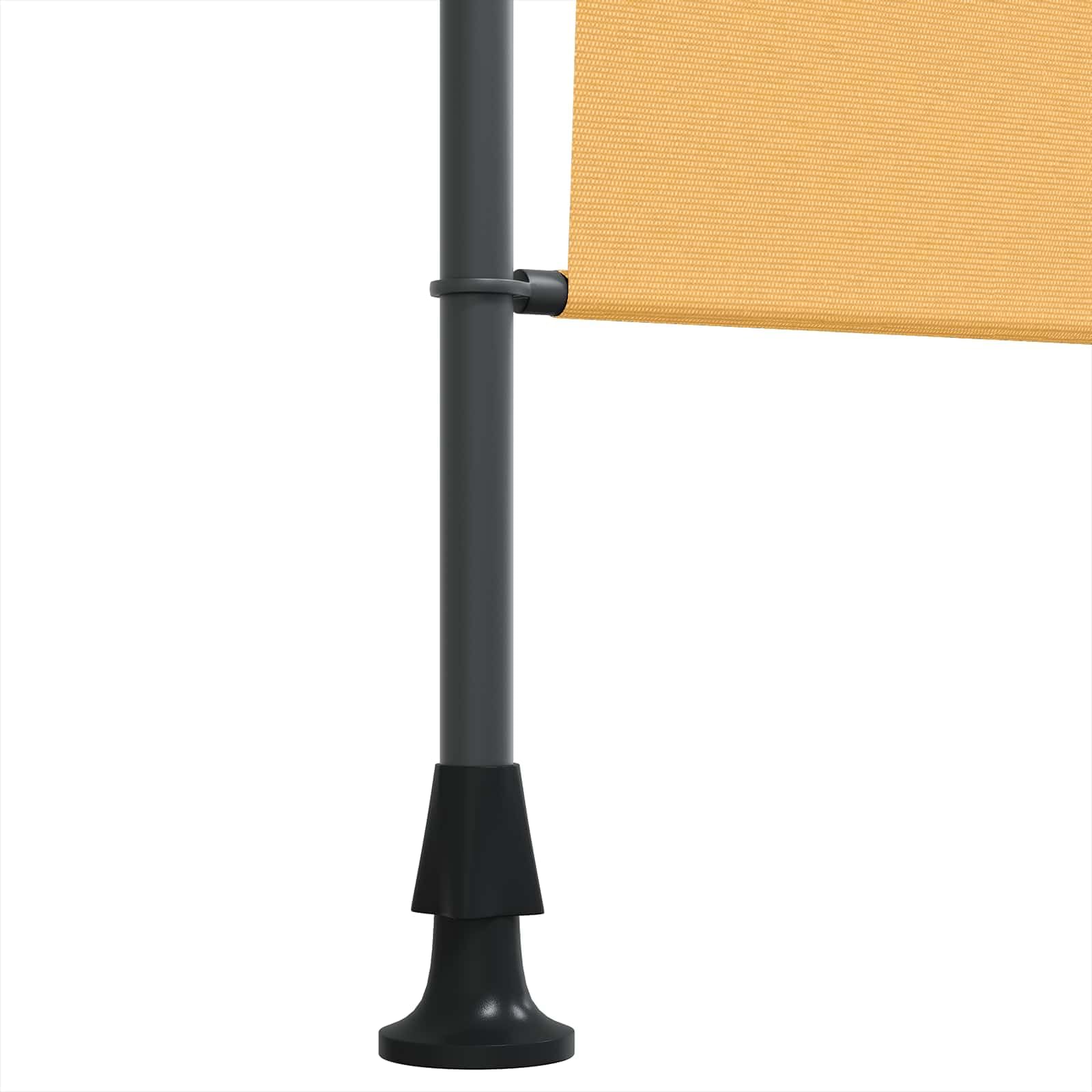 Estor exterior de color arena, 150 x 270 cm, protección solar, toldo lateral, resistente al agua, tela de poliéster, protección UV, resistente a la intemperie, sombreado ajustable, para