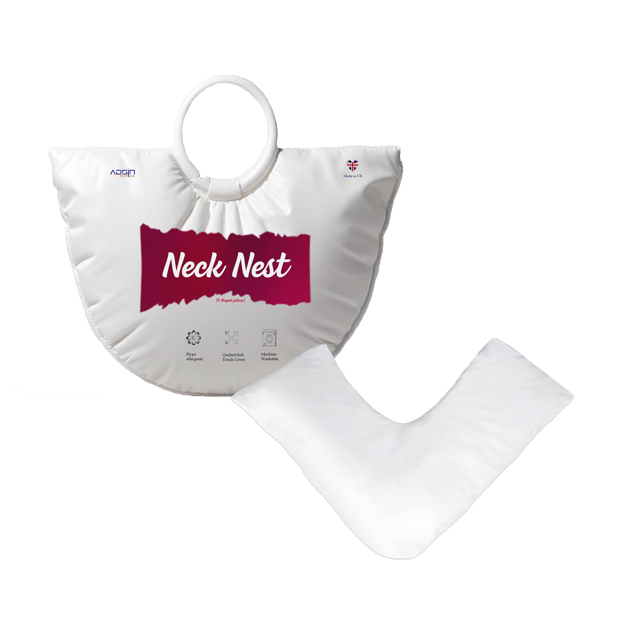 adsin V Shaped Pillow inner Only Orthopaedic Support Nursing Maternity Back And Neck Support Pillow