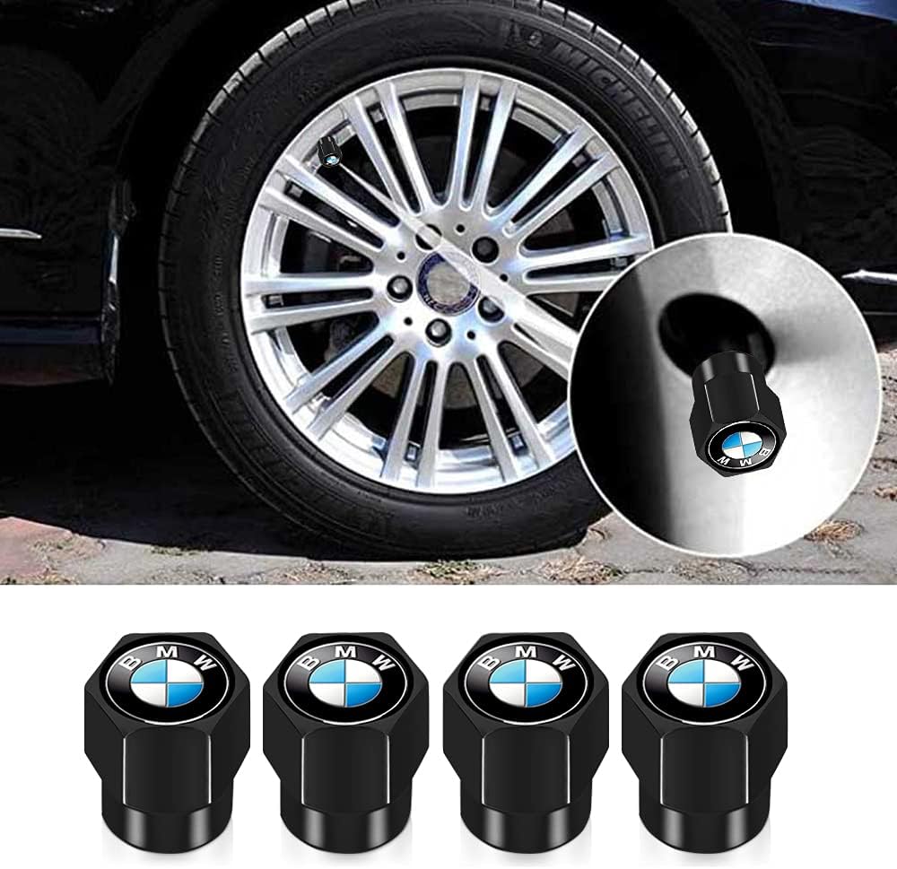 Tire Valve Stem Cap Cover Compatible for BMW Series Belt O-Ring Seal Corrosion Resistant tire Valve caps 4 Pc - Image 3