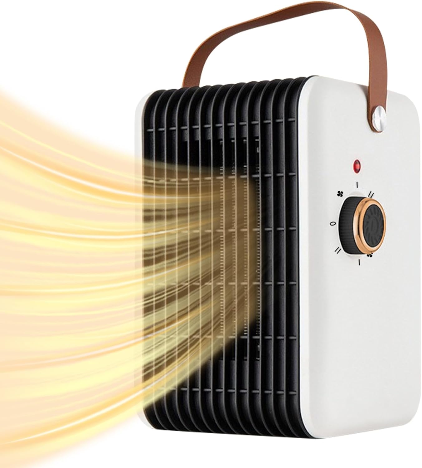 Portable Space Heater for Indoor Use 1500W PTC Electric Heater Fast Heating Ceramic Room Small Heater with Thermostat Heating and Fan Modes for Desk Office Bedroom Home (White)