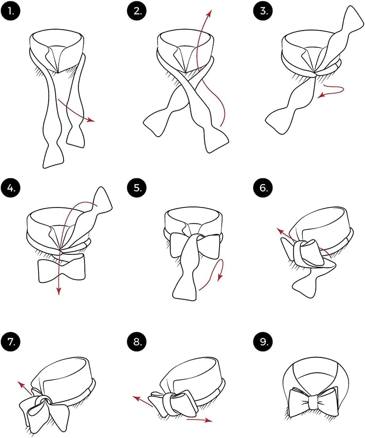 DiBanGu Solid Color Bow Ties for Men Formal Satin Self Tied Bowtie with Lapel Pin Pocket Square Cufflinks for Wedding Party - Image 3