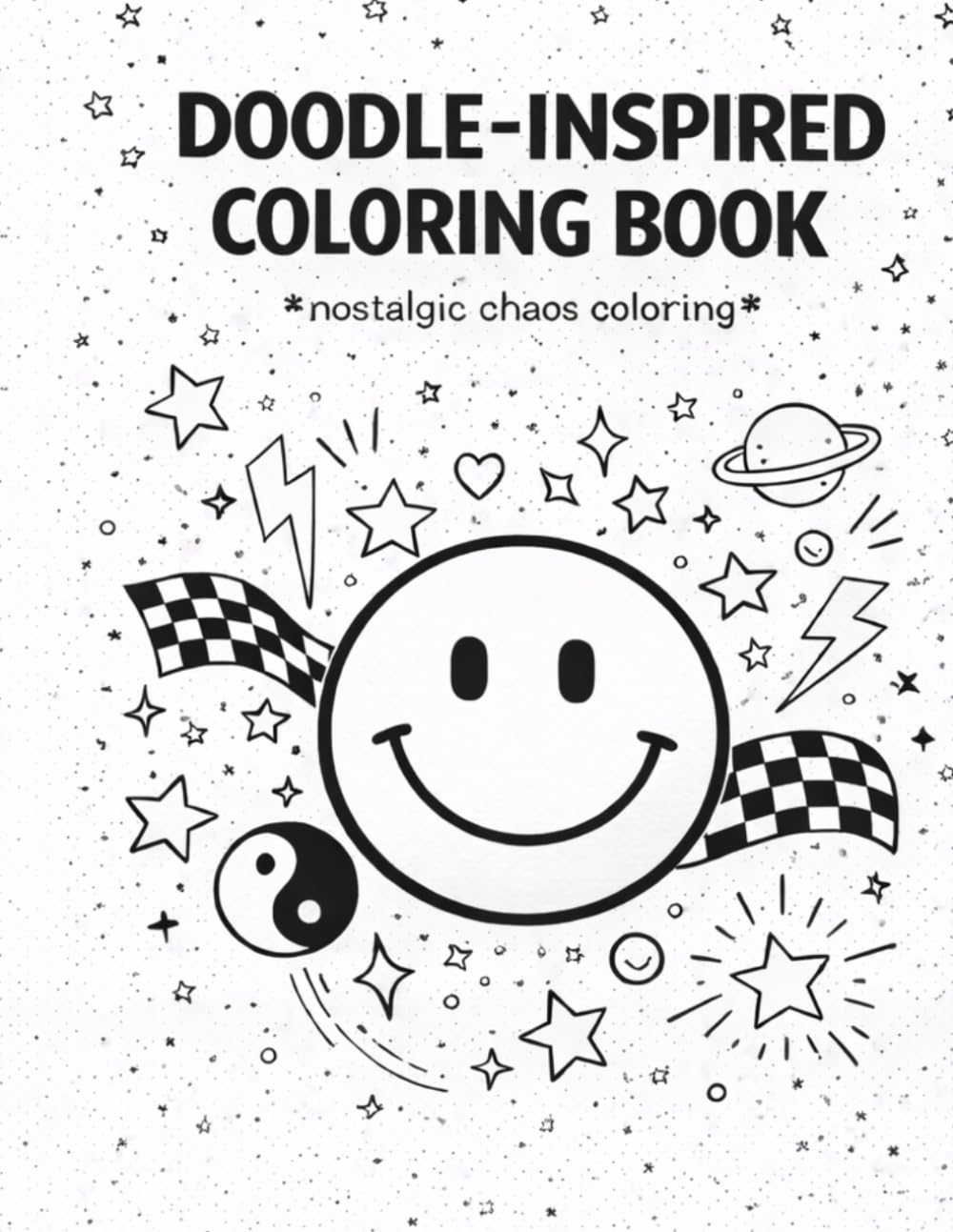 Doodle-Inspired Coloring Book: Nostalgic Chaos Coloring