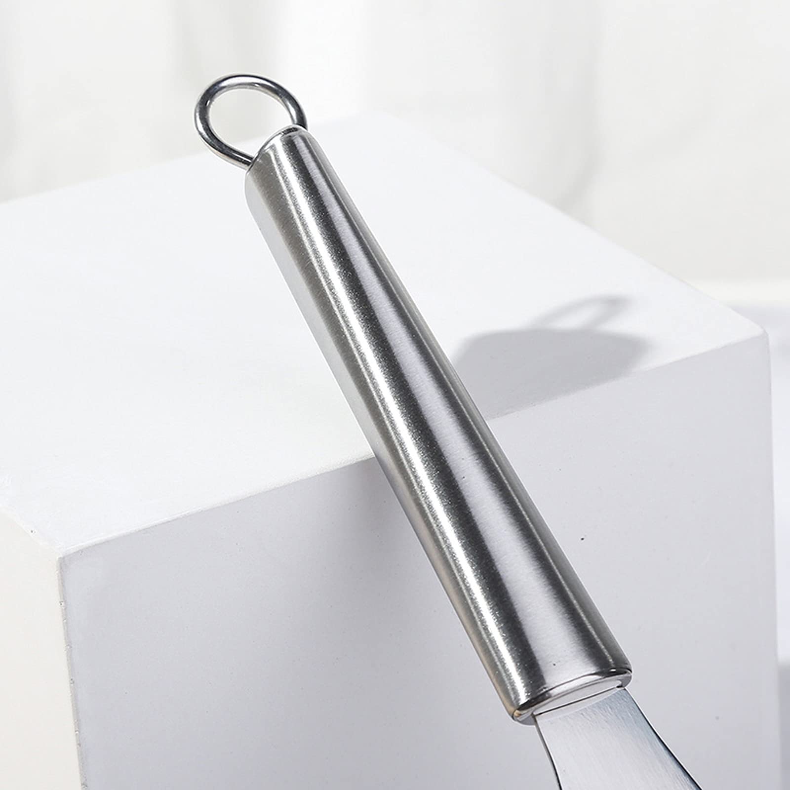 Espatula Cocina Espátula de crema de acero inoxidable con anillo de suspensión Horneado recto Espátula Pastel de espátula Herramienta Scraper Frosting Spátula Espatula Reposteria ( Size : Large )