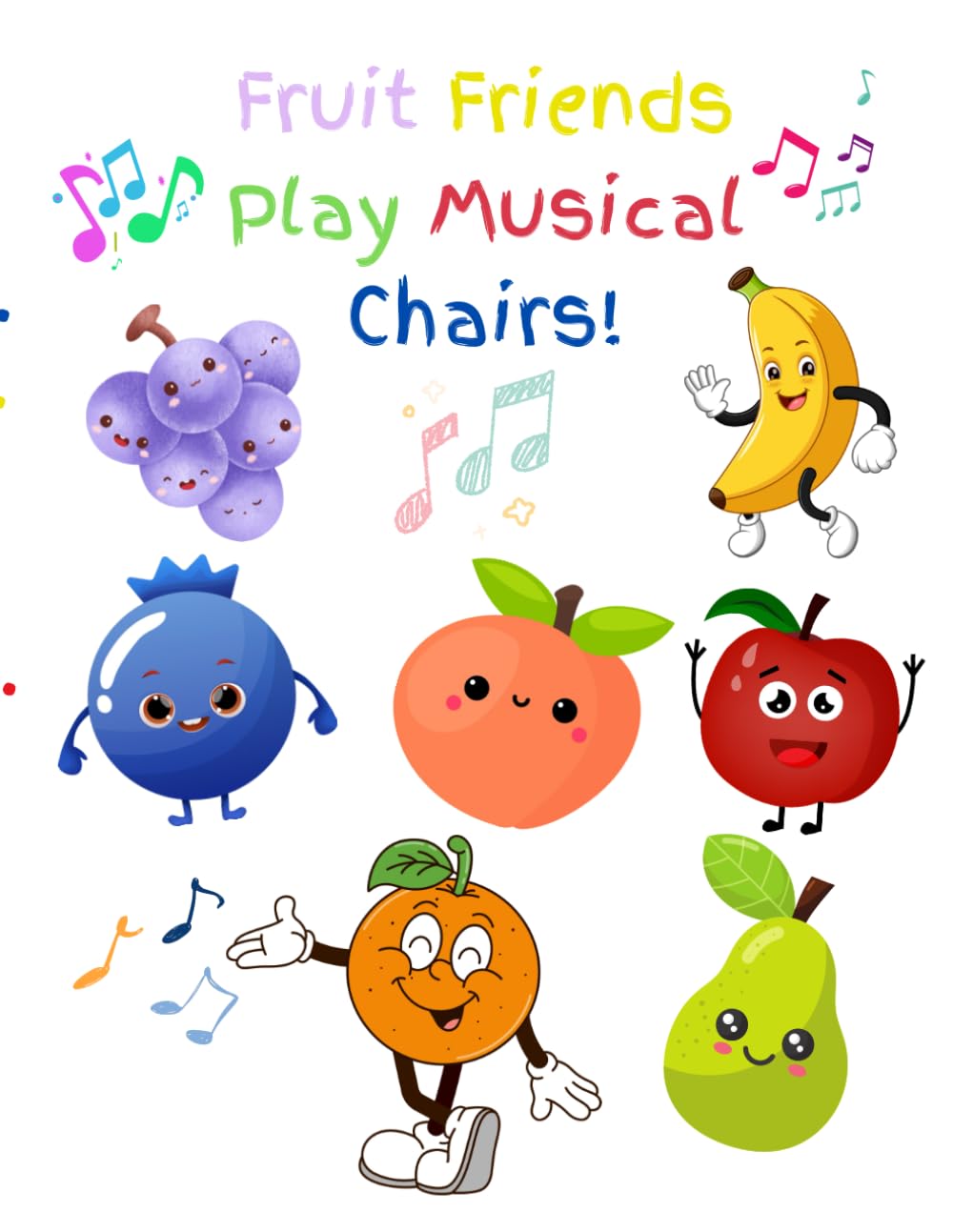 Fruit Friends Play Musical Chairs