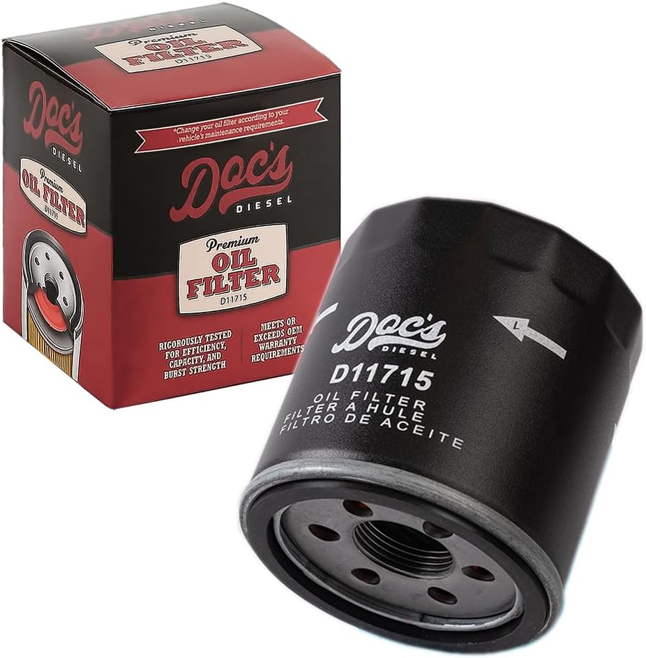 Doc's Diesel Oil Filter 12-Pack D11715-12 | Compatible with Chevrolet/GMC 3.0L Duramax 2020+ | Replaces PF66