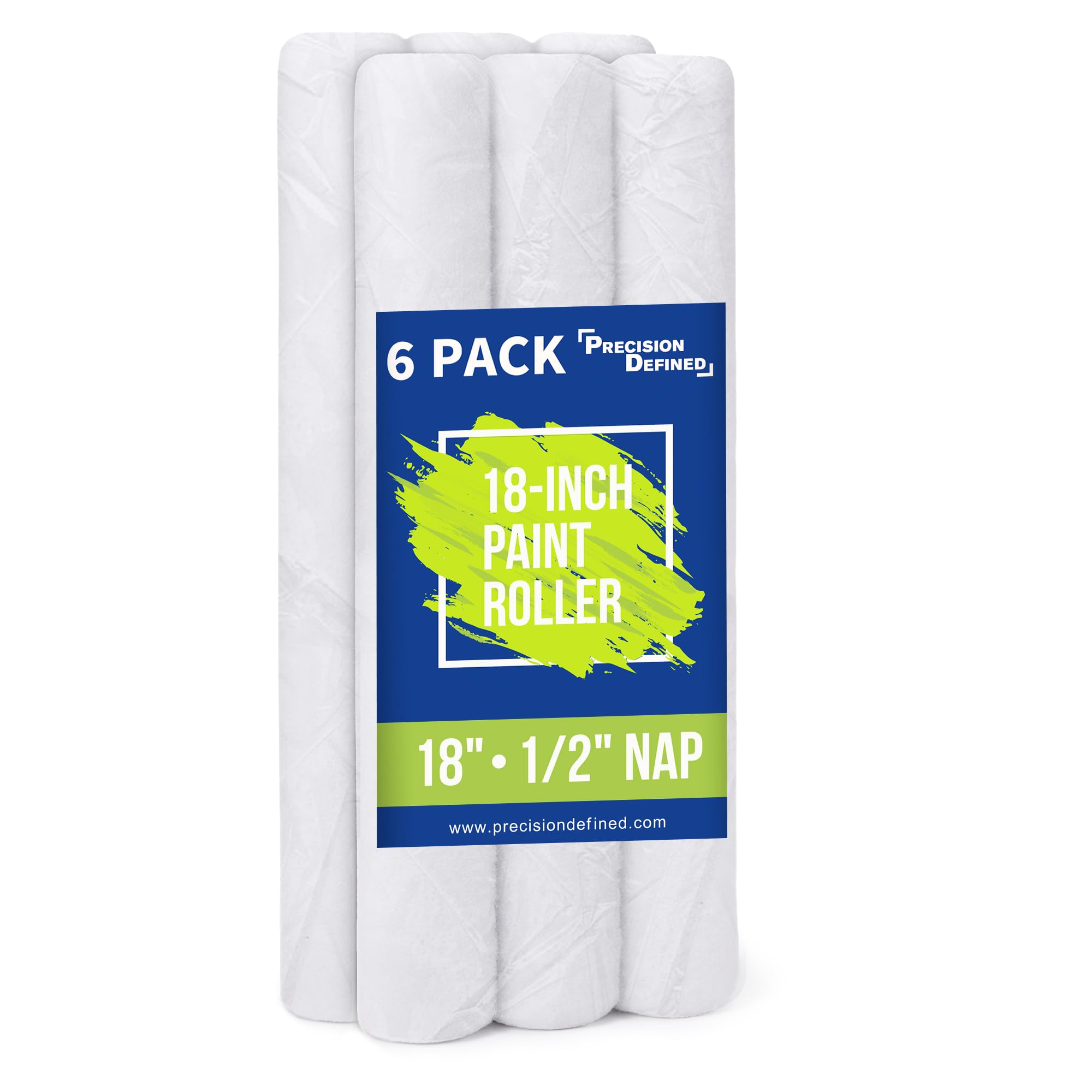 Precision Paint Roller Covers - 6-Pack Refills -7 Precision Paint Roller Covers - 6-Pack Refills -7