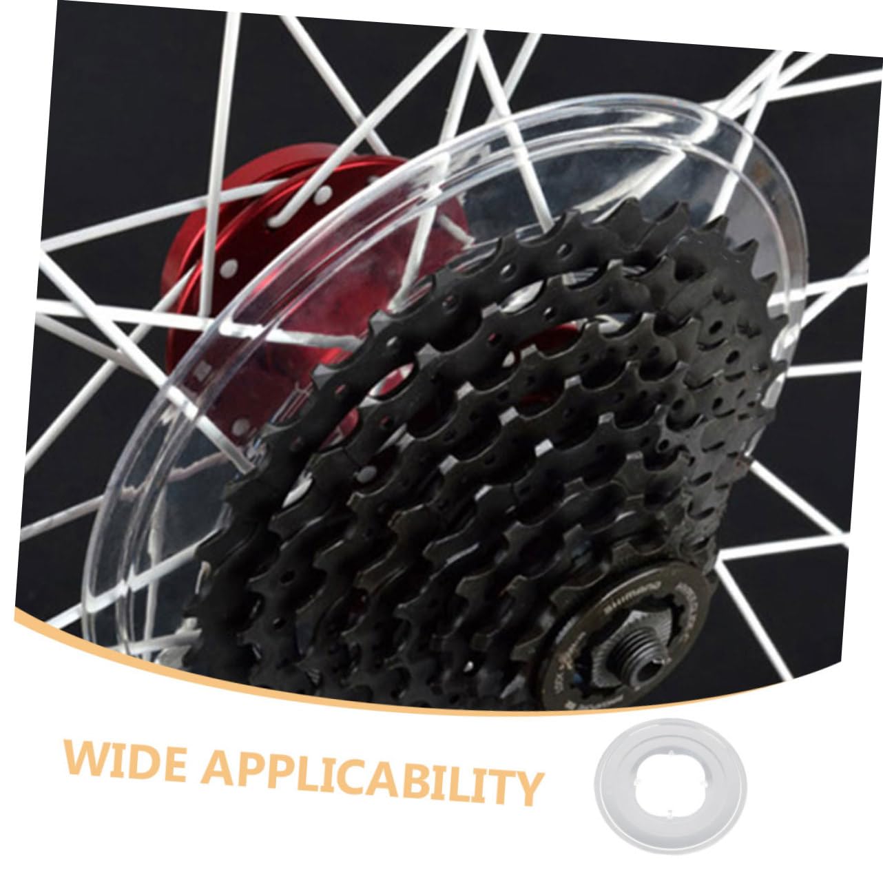 BRIGHTFUFU 3pcs for Bike Plastic Wheel Cover Protector for Mountain Bike Gears Prevents Dirt Mud Easy to Clean