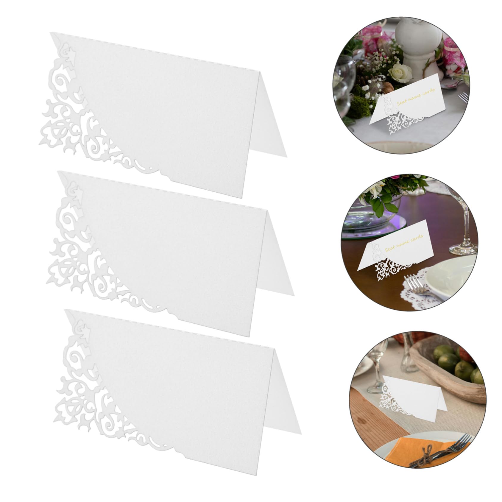 STOBOK 300stücke Hochzeitsplatzkarten Kreative Tischkarten Für Feierlichkeiten Elegante Hollow Namenskarten Für Hochzeiten Partys Veranstaltungen Und Mehr