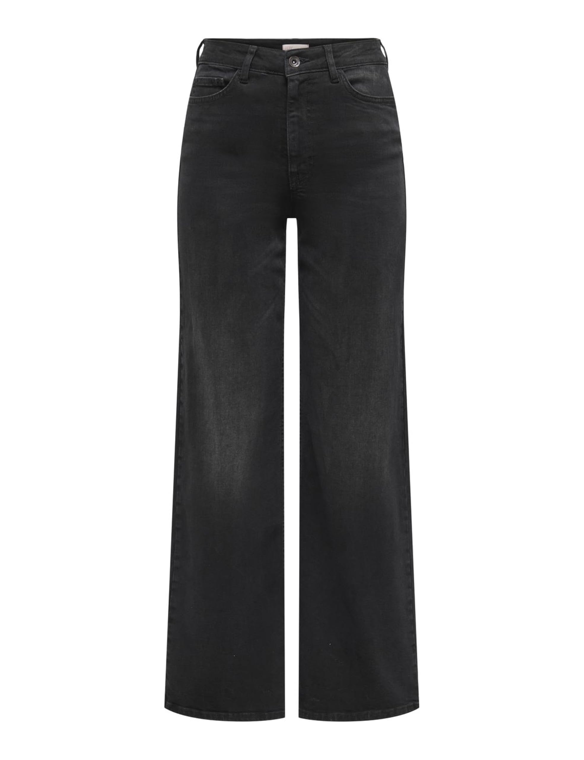 JDY Damen Jdyfelina-Fina Hw Wide Blk Jeansdnm Noos
