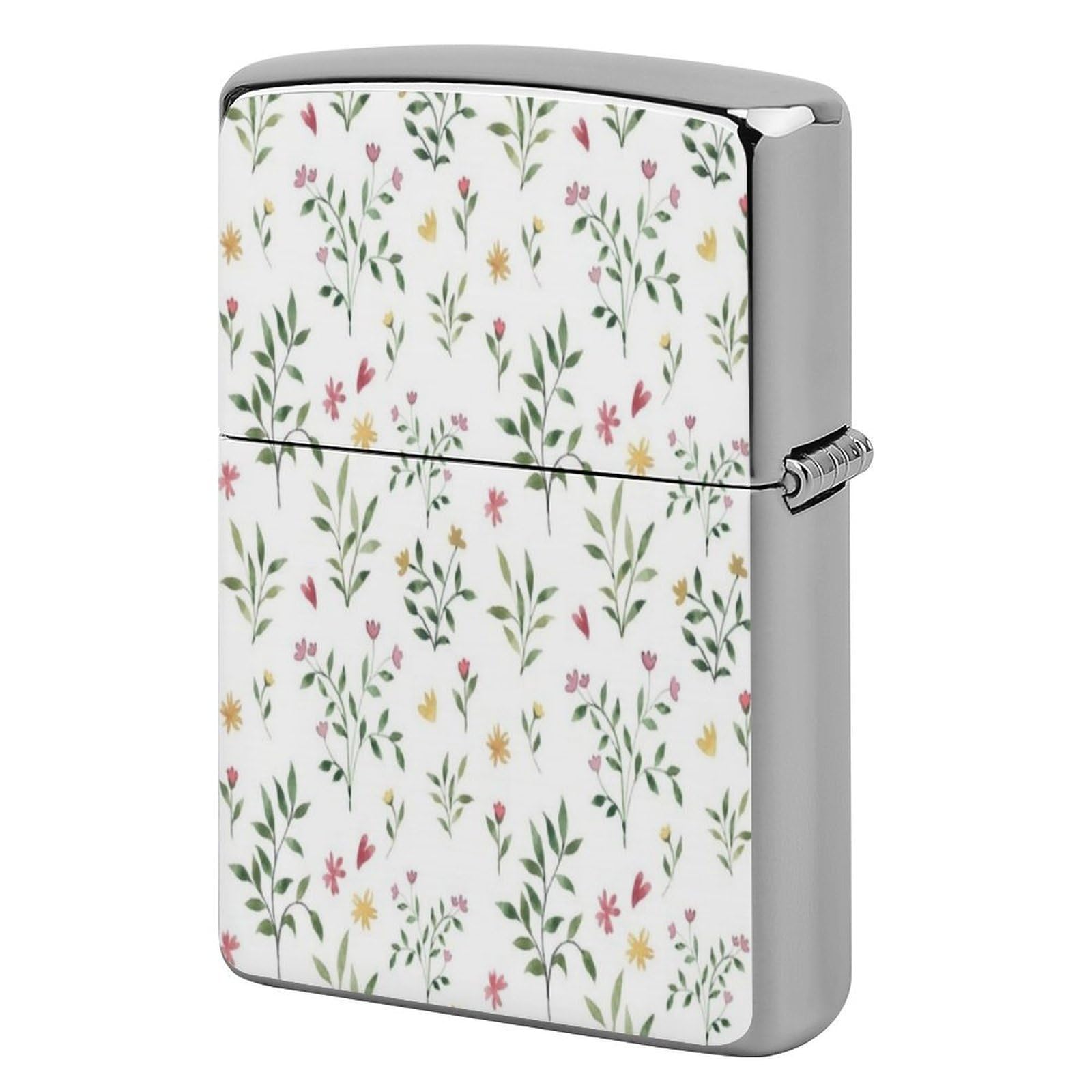 Btcowzrv Style Ink Flower Metal Lighter Case Sleeve Cover Holder