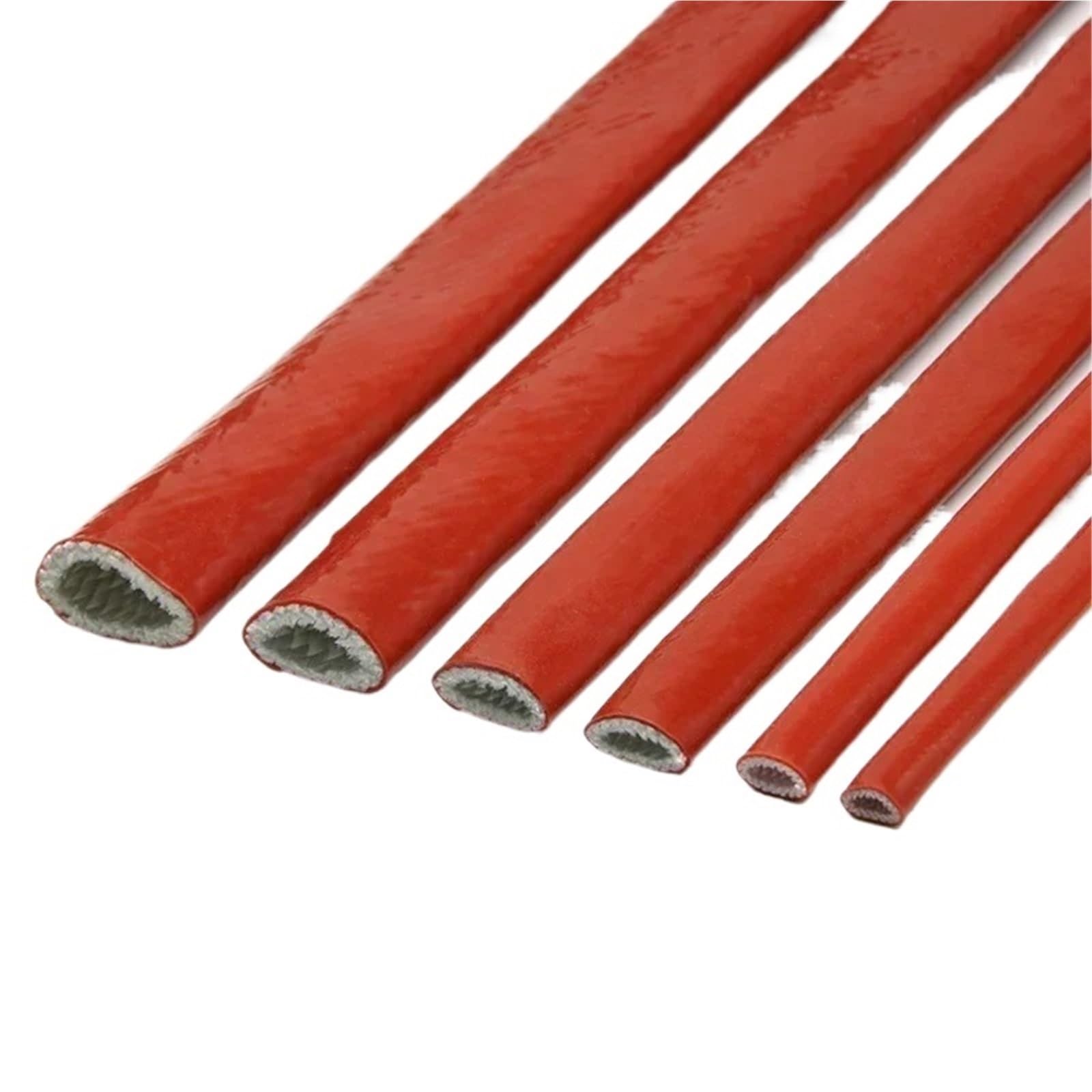 Gaine Cable 5m Fiberglass Tube Coated Glass Fiber Braided Fireproof Sleeve Fire Retardant Case Cable Sleeving(Black,25mm,5 Meters)