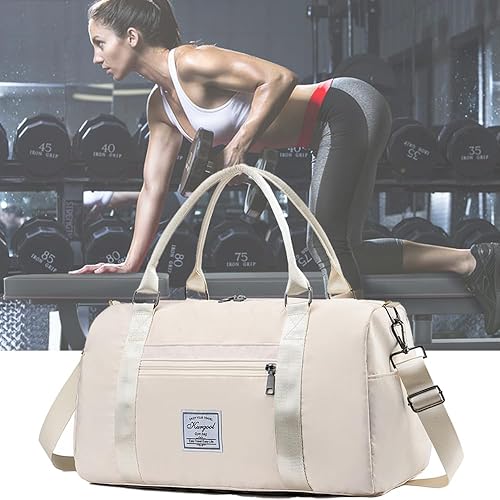 Miniatura 2 de KURGOOL Bolsa de gimnasio con bolsillo húmedo, bolsa de viaje para deportes y escapadas de fin de semana, bolsas ligeras para mujeres y hombres,