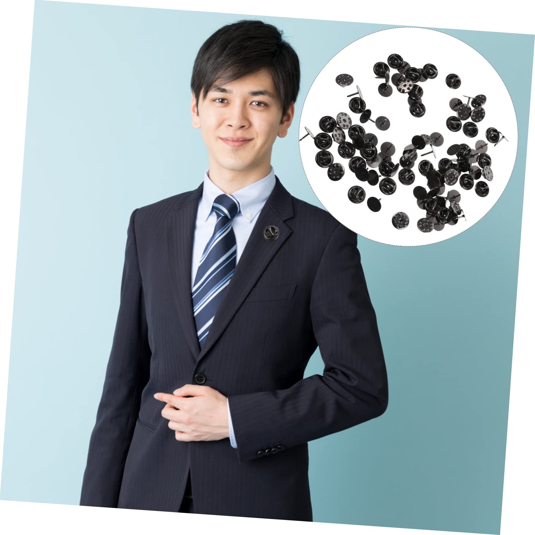 Veemoon 50Sets Locking Pin Backs for Crafts Durable Pin Holder for Brooches Hats and Accessories Smooth Opening Easy to Use for Tie Tacks and Jewelry Making