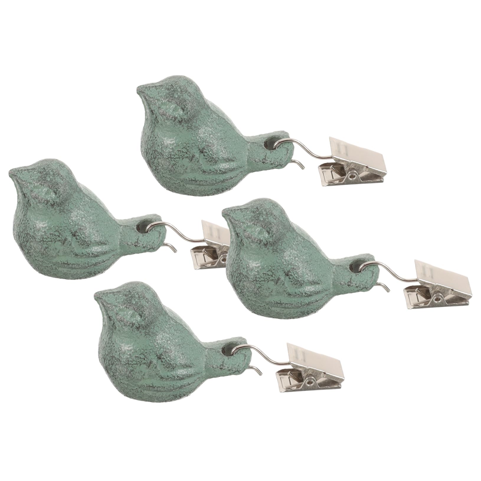 Alipis Tischdeckenklammern 4 Stück mit Vogelmotiv aus Gusseisen Windfeste Tischgewichte für Garten Picknick und Outdoor 7x3,5x2,5cm Tischtuchklemmen für Feste Befestigung