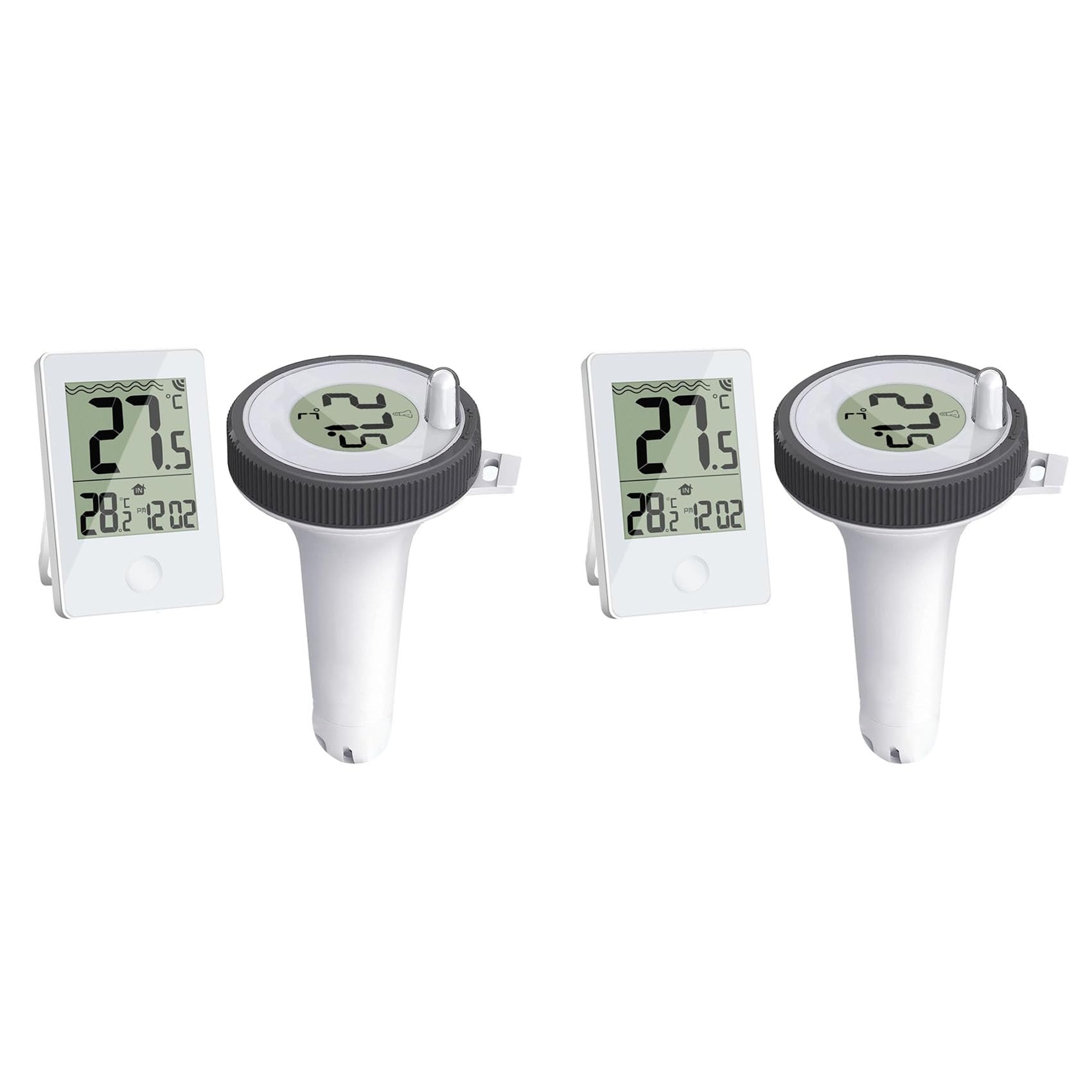 Jnchdghwa 2X Swimming Pool Thermometer Floating Easy Read, Digital Pool Thermometer for Swimming Pools,Small Ponds,Aquariums