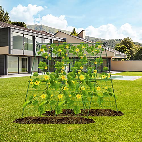 Faltbares Gurken Rankgitter, Gurken Rankhilfe, Gitternetz Kletterpflanzen Rankgitter, Rankhilfe Tomaten, Premium Ranknetz, für Kletterpflanzen im Freien, Gurken