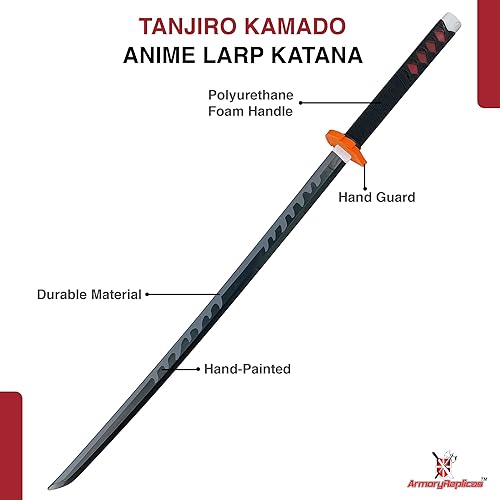 Miniatura 3 de Armory Replicas - Espuma de poliuretano Zoro Pirata Anime Wado Ichimonji réplica Katana - Cosplay Cosplay LARP Prop Espada de espuma