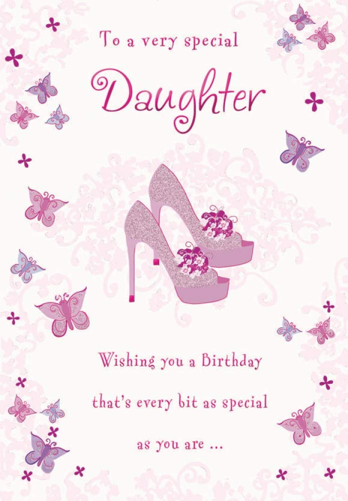 Piccadilly Greetings Traditional Birthday Card Daughter - 9 x 6 inches
