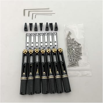 Single Headless Guitar Bridge Single Fixed Brass Bridge for 6 String Electric Guitar Bridge Accessories Color: 7 Strings