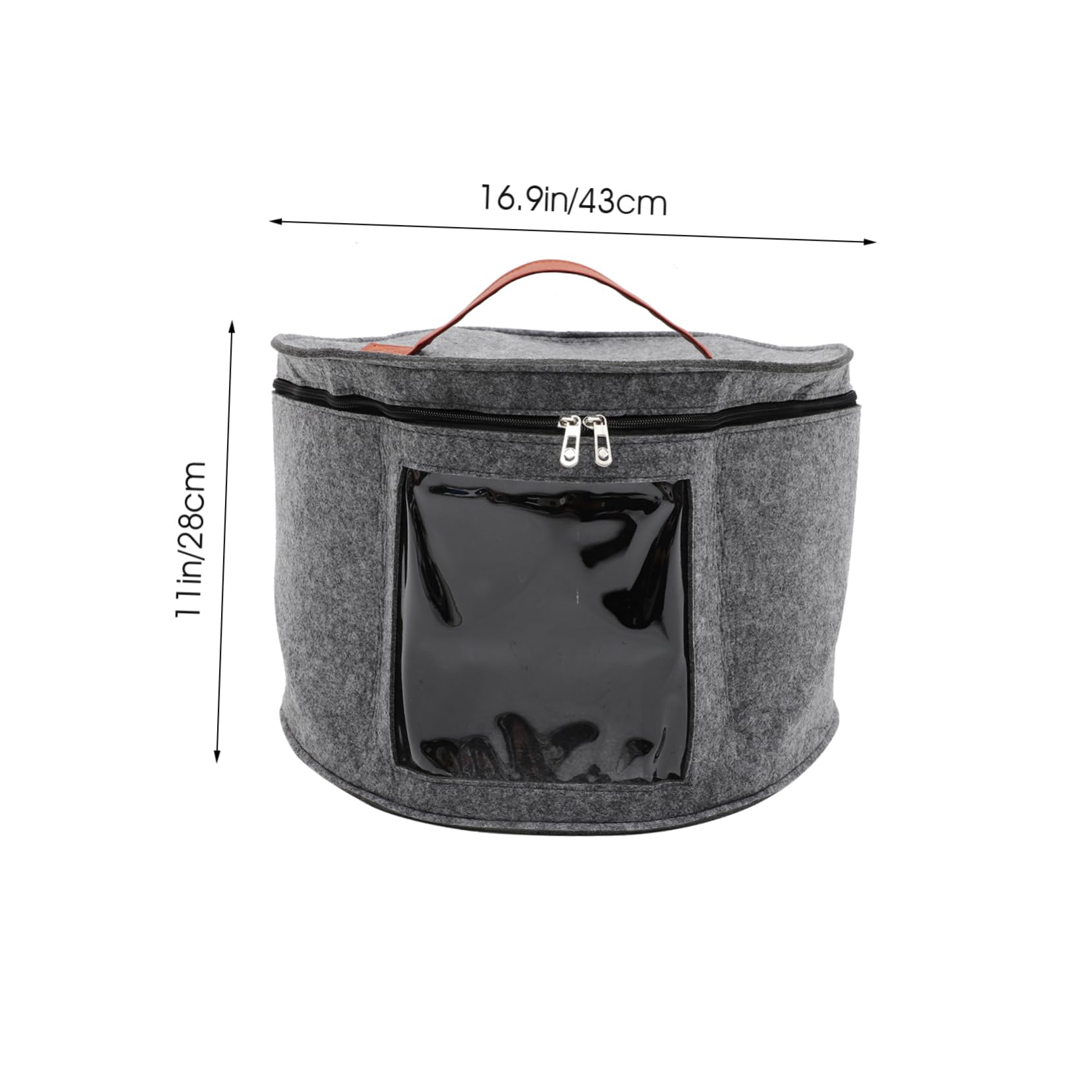 PRETYZOOM Portable Felt Hat Organizer Box with Clear Window for Hat Storage Hat Accessories for Neat Closet Organization and Space Saving