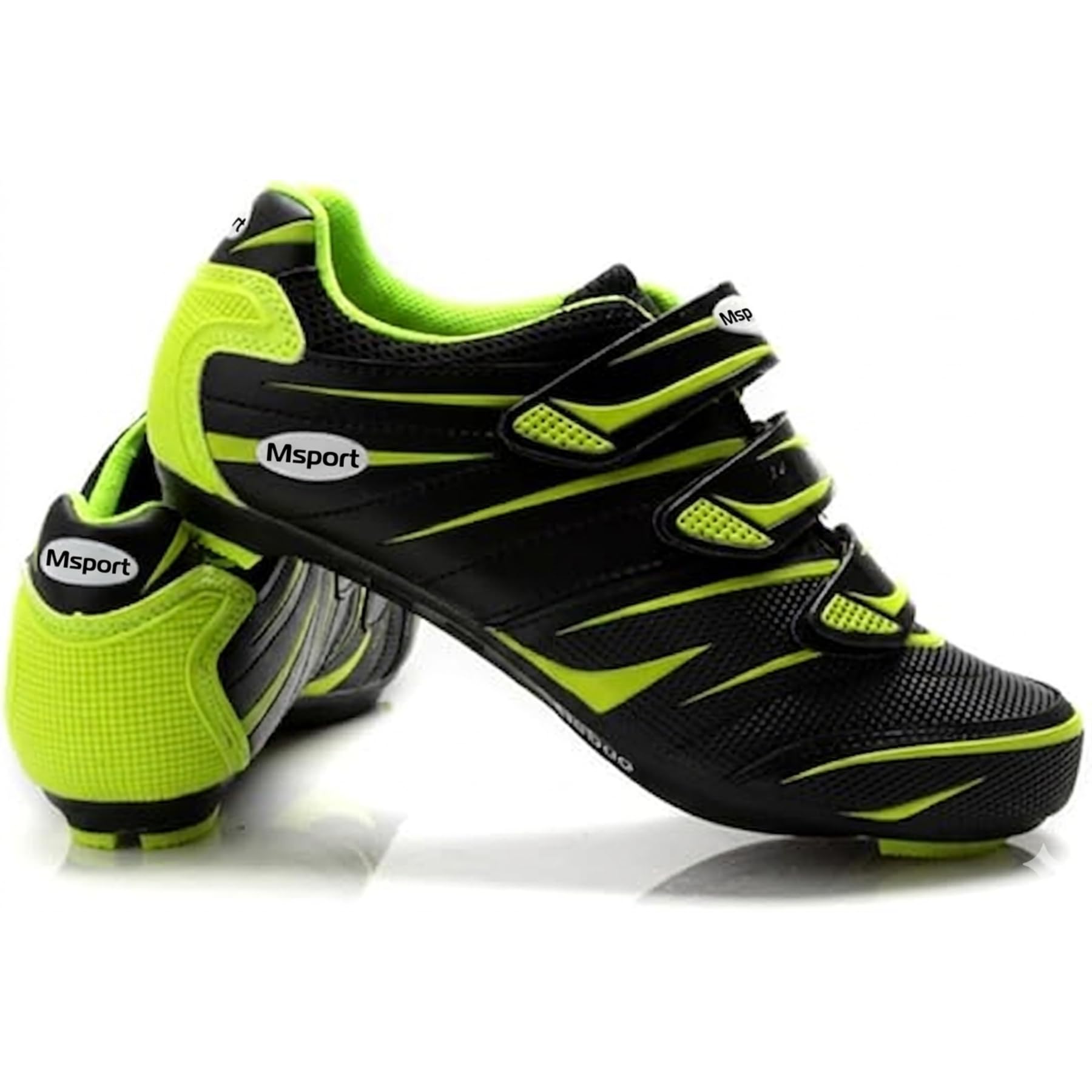 Scarpe da Ciclismo Uomo/Donna – Scarpe Spinning Traspiranti, Compatibili con Peloton, SPD, SPD-SL e Look Delta - Verde 46 EU