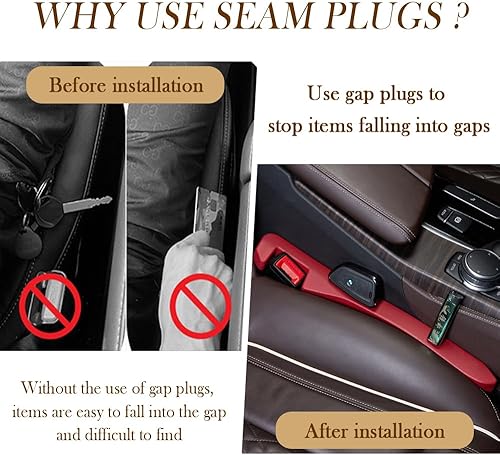 Miniatura 3 de 2 piezas de relleno de espacio para asiento de automóvil, organizador elástico universal para automóvil, camión, SUV entre el asiento y la consola,