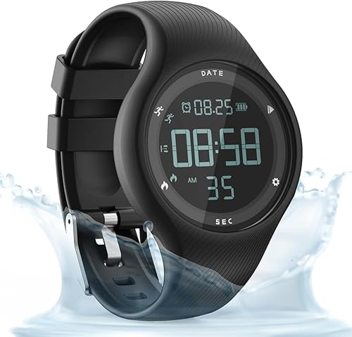 Reloj rastreador digital de fitness deportivo, impermeable IP68, sin Bluetooth, con podómetroreloj despertador de vibracióntemporizador, para niños,