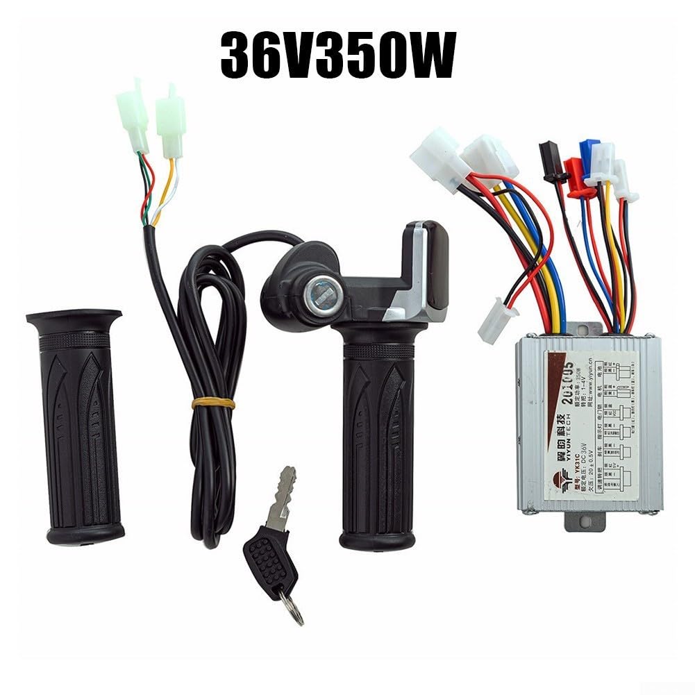 Sistema de control del acelerador de motor cepillado para bicicletas eléctricas y scooters de 24 V, 36 V, 48 V, con potencia nominal de 250 W, 350 W, 500 W, 1000 W