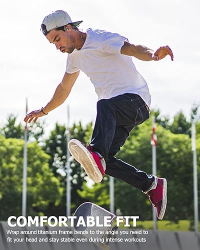 Miniatura 6 de MONODEAL Auriculares de conducción ósea Bluetooth Auriculares inalámbricos IPX5 impermeables con micrófono Auriculares deportivos de larga duración