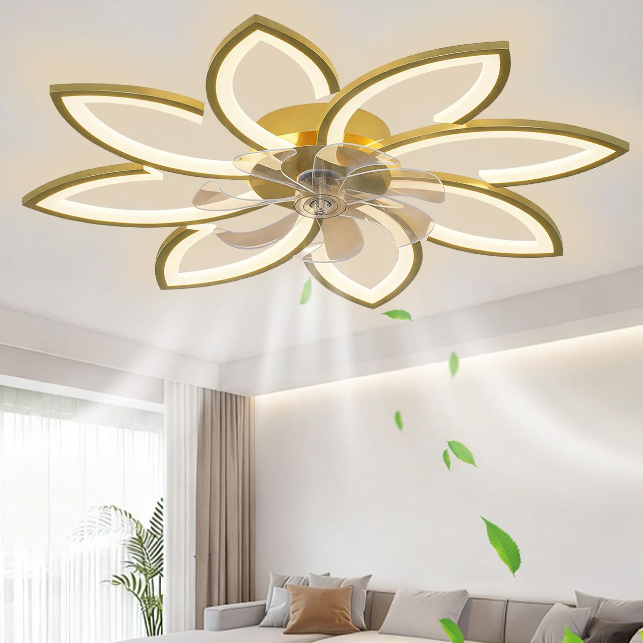 Photo 1 of SPEVCH 35" Smart Ceiling Fan with Lights & Remote