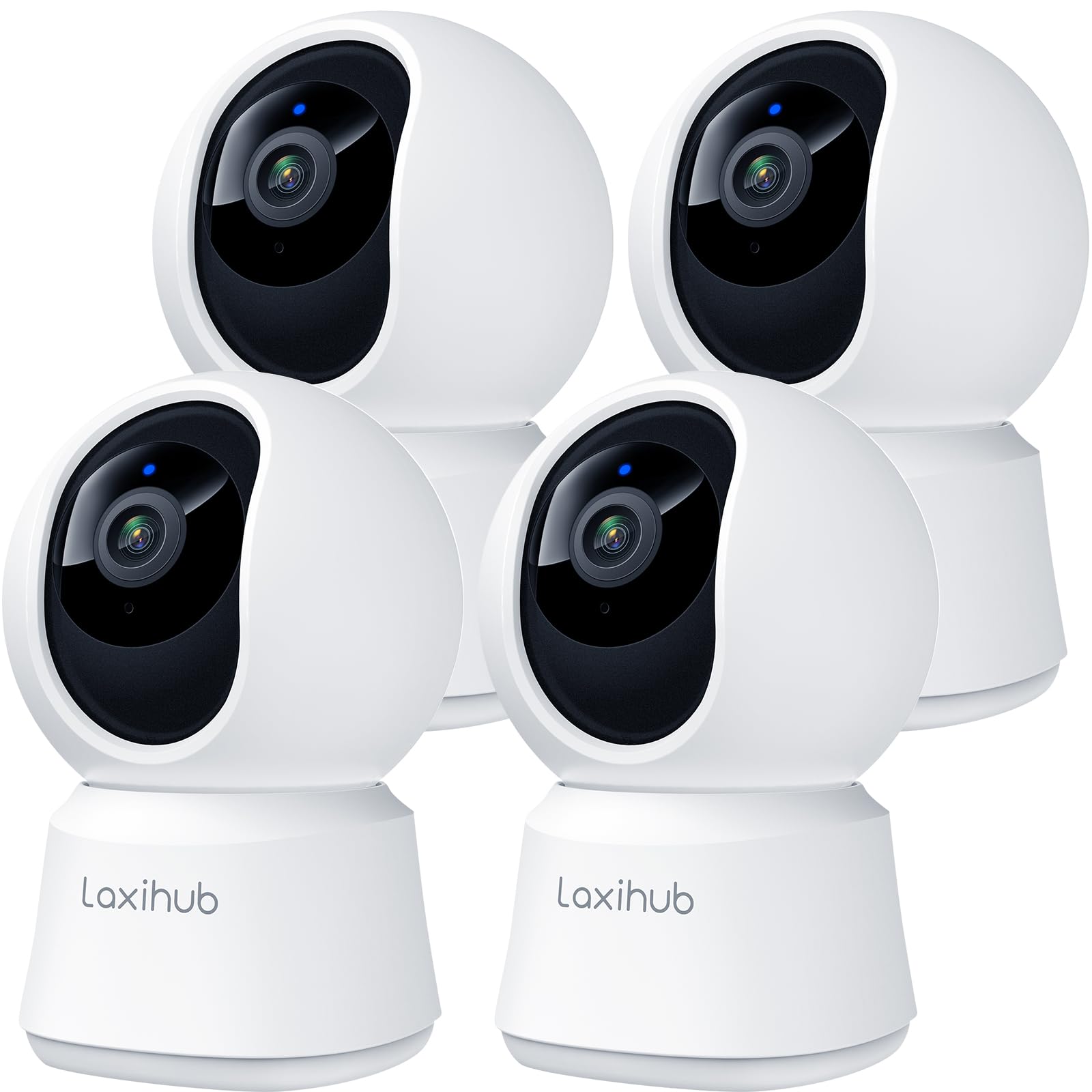 Arenti Laxihub 360° View 2K Pet Camera with Phone App 4 Pack, Indoor Security Ca